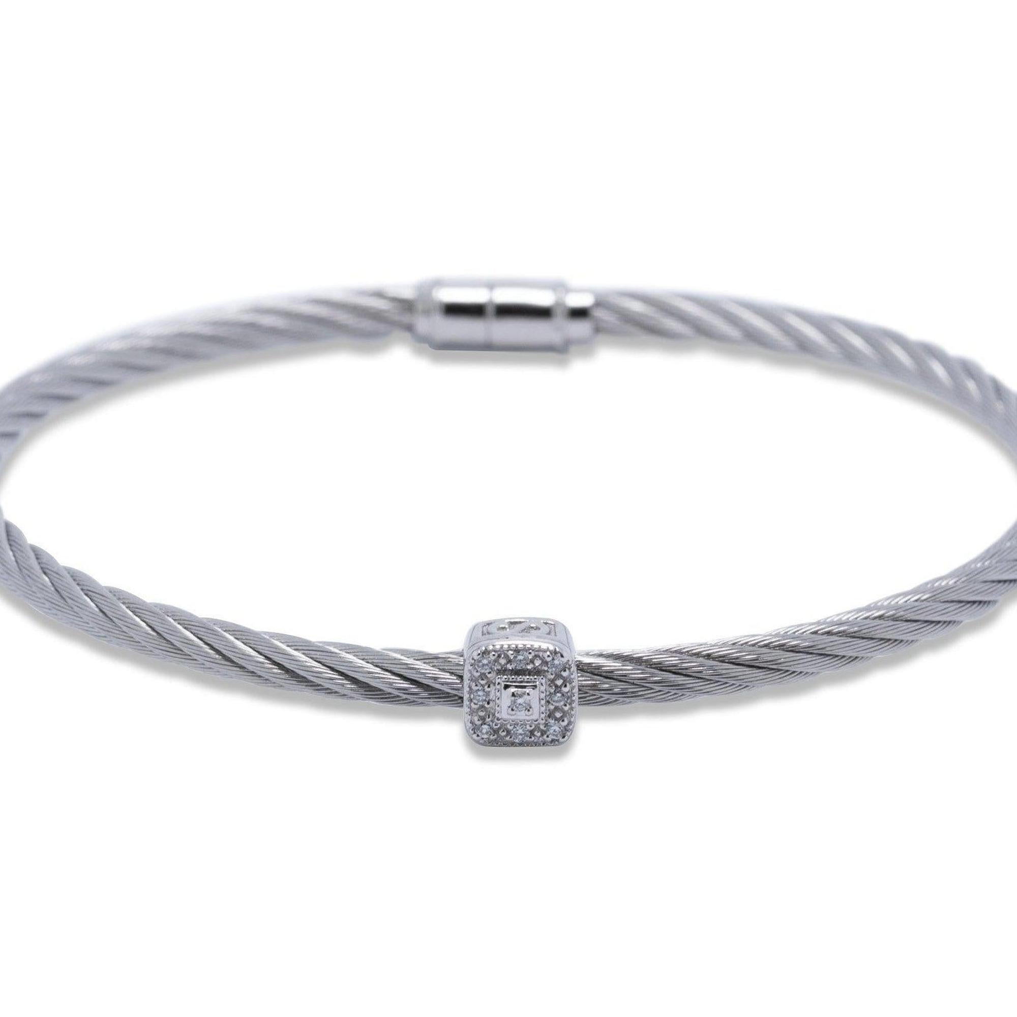 Charriol Diamond Cable Station Bracelet