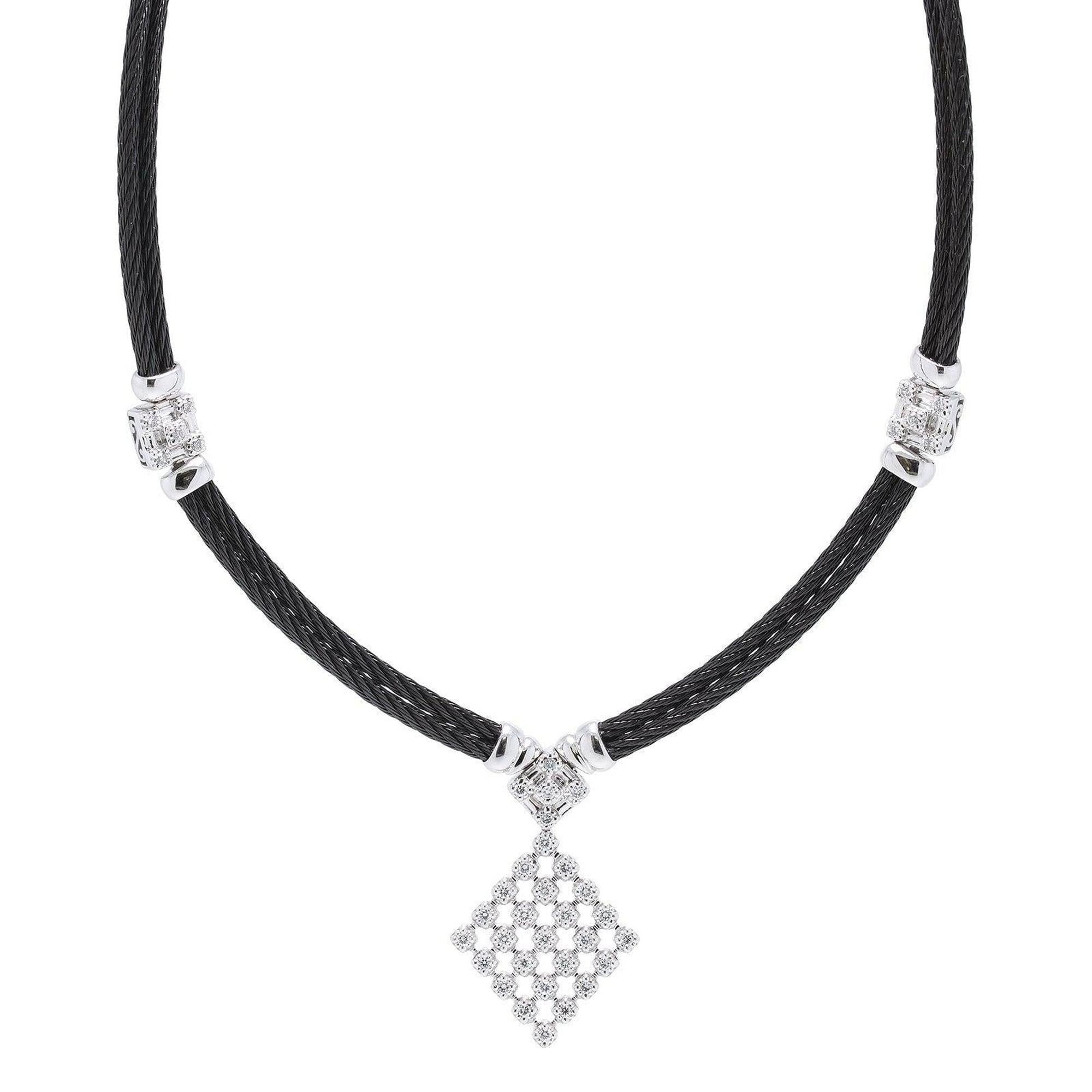 Charriol Diamond Celtic Noir Pendant Necklace