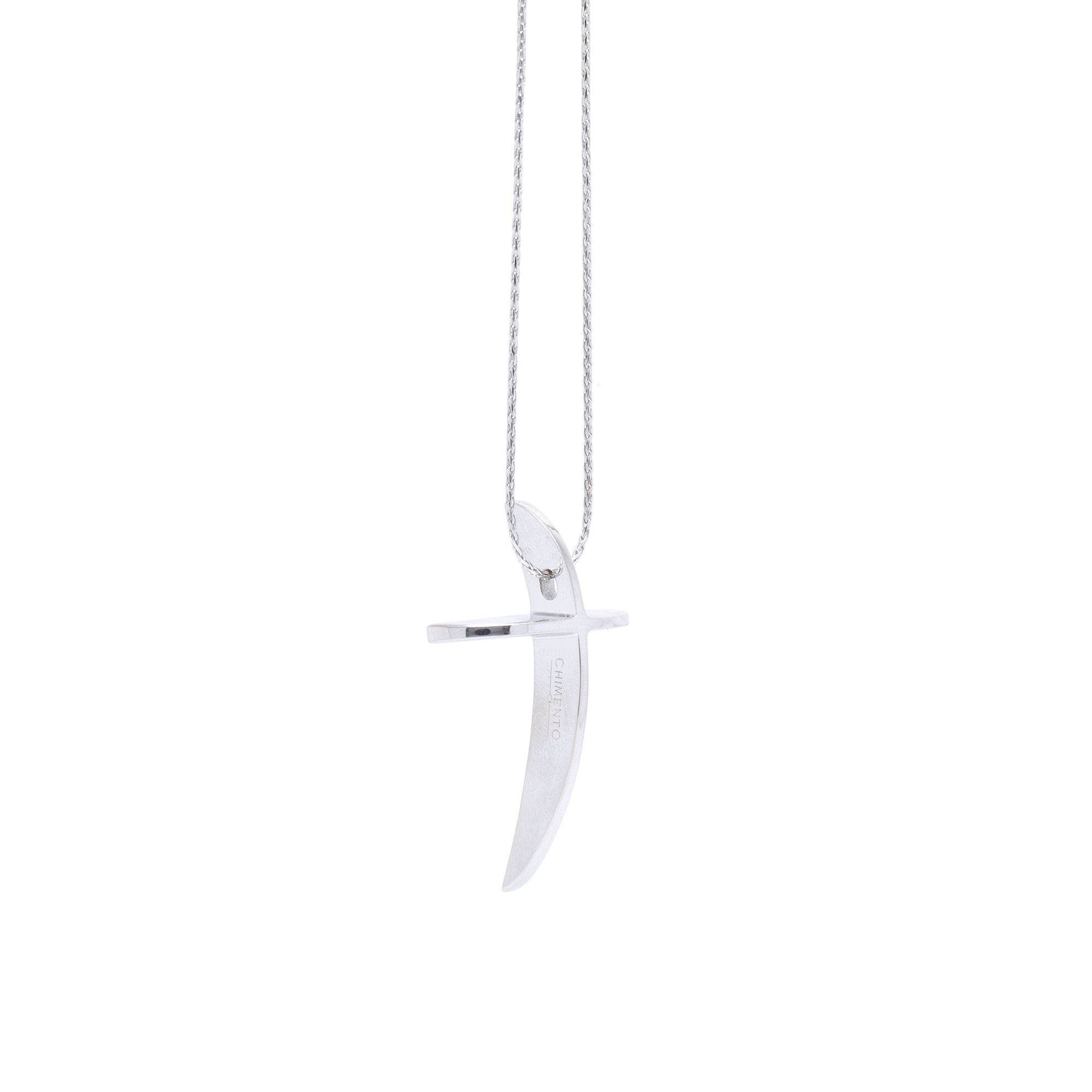 Chimento Diamond and Sapphire Cross Pendant Necklace