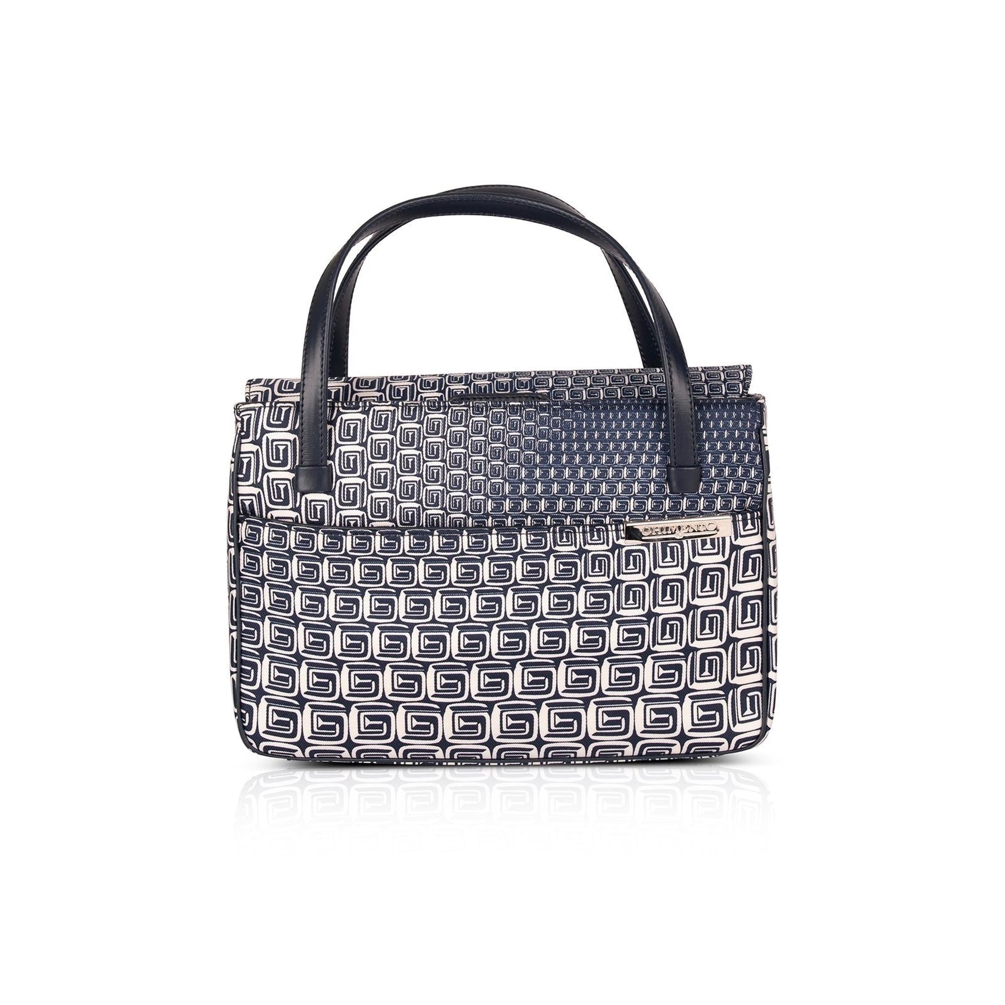 Chimento Vintage Navy Satin Handle Bag w/ Box