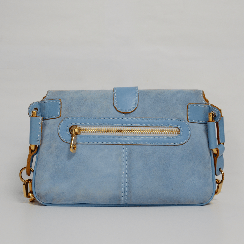 Chloe Blue Suede Chain Bag