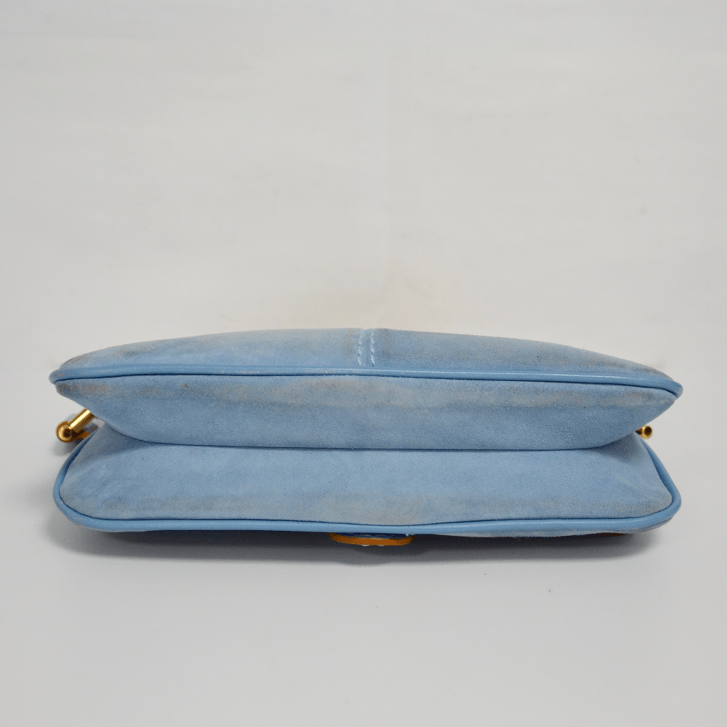 Chloe Blue Suede Chain Bag