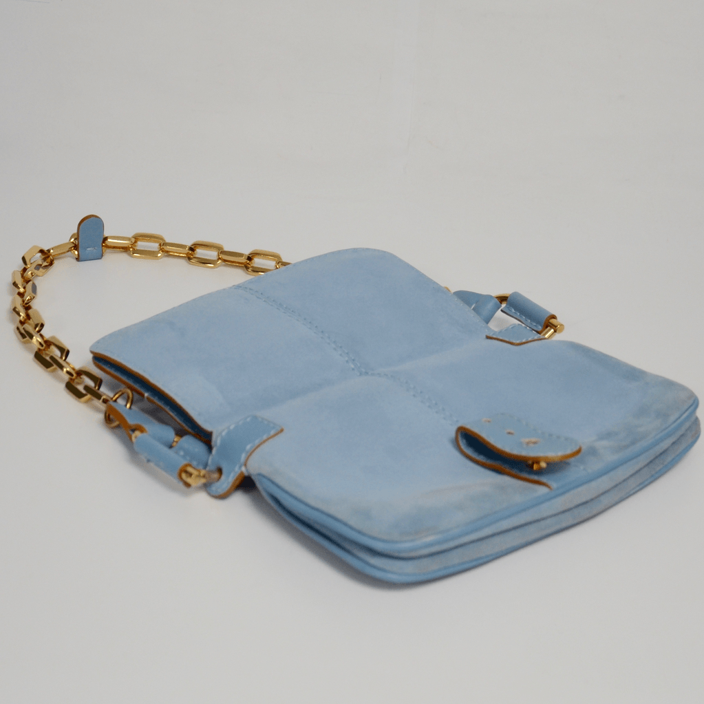 Chloe Blue Suede Chain Bag