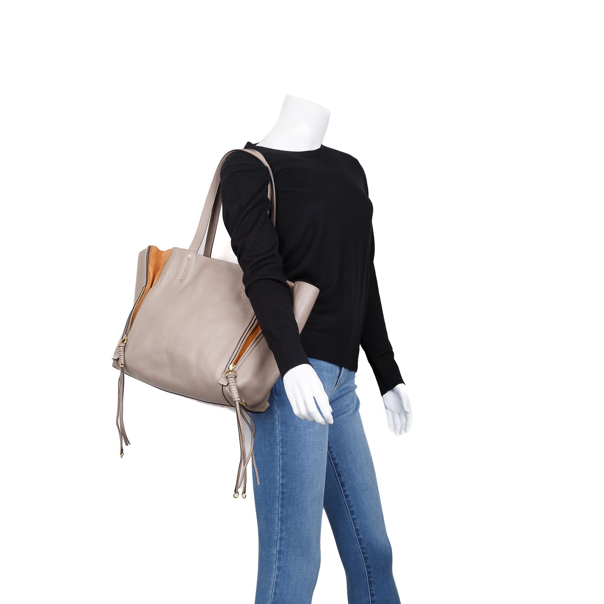 Chloe Medium Milo Leather Shopping Tote