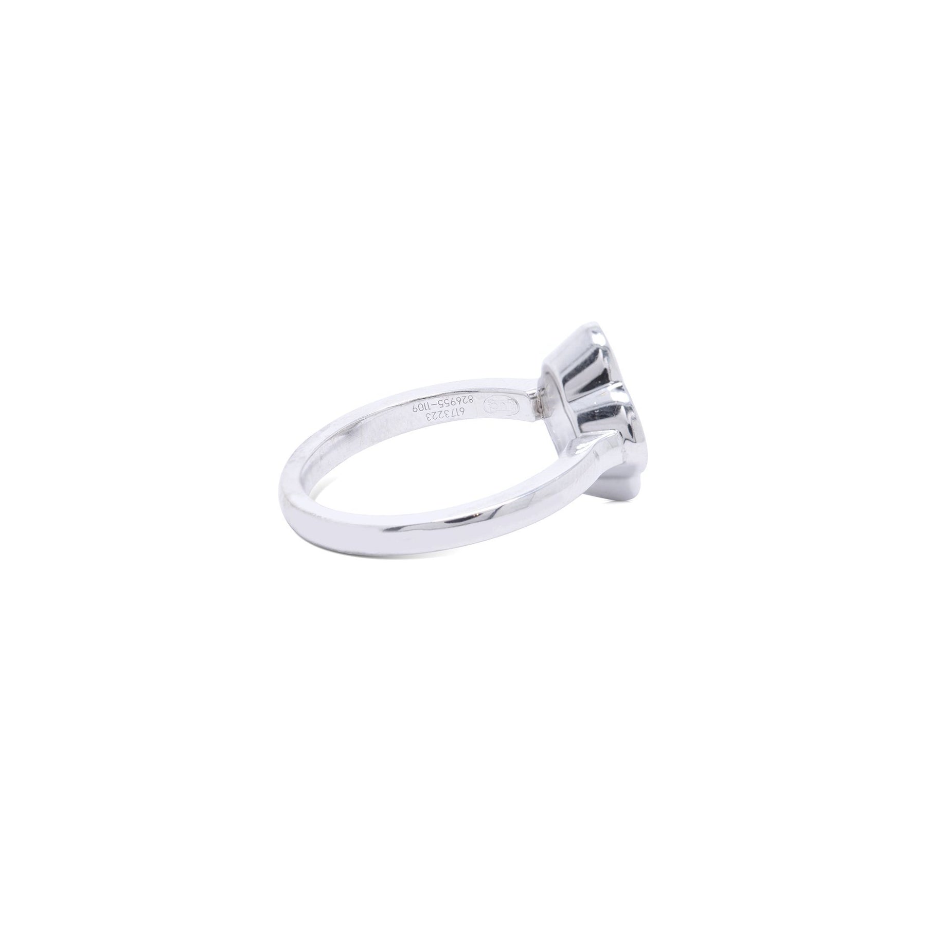 Chopard 18k White Gold Happy Diamonds Clover Ring w/ Box & Certificate