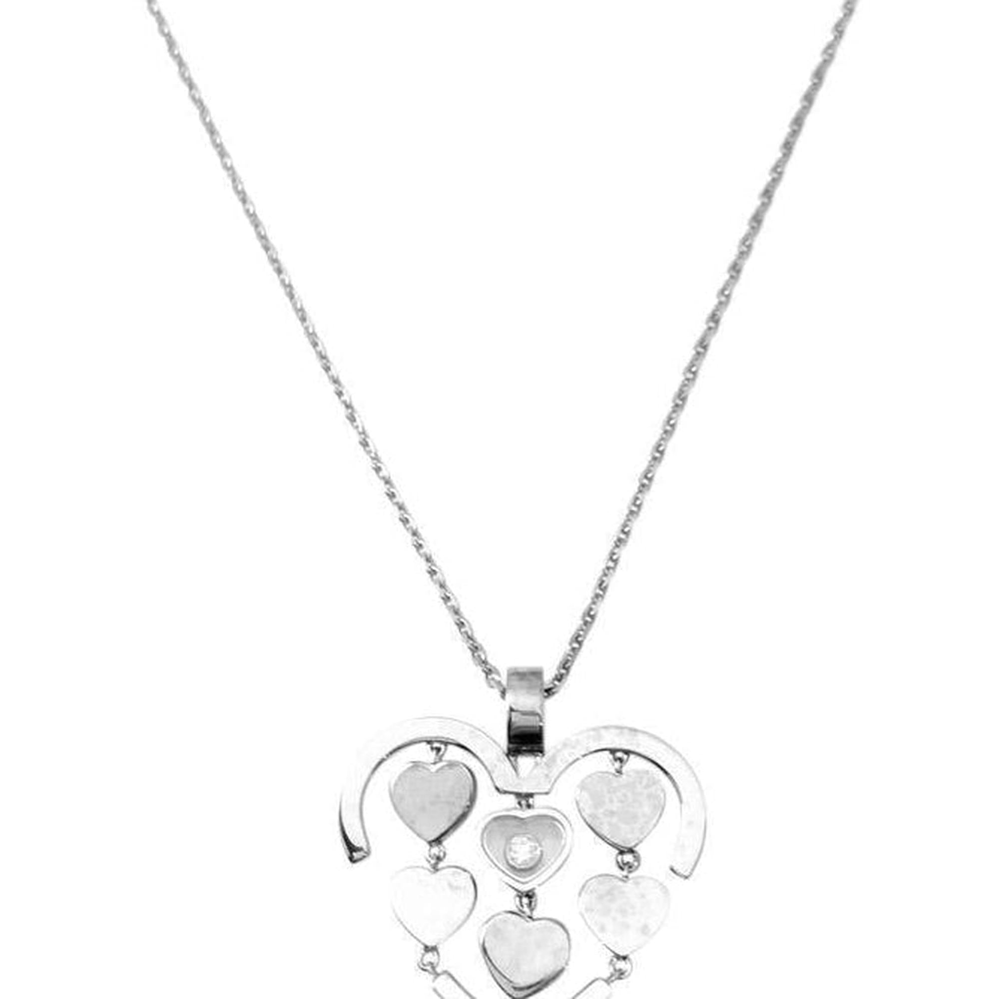 Chopard Happy Amore Floating DIamond Heart Pendant Necklace