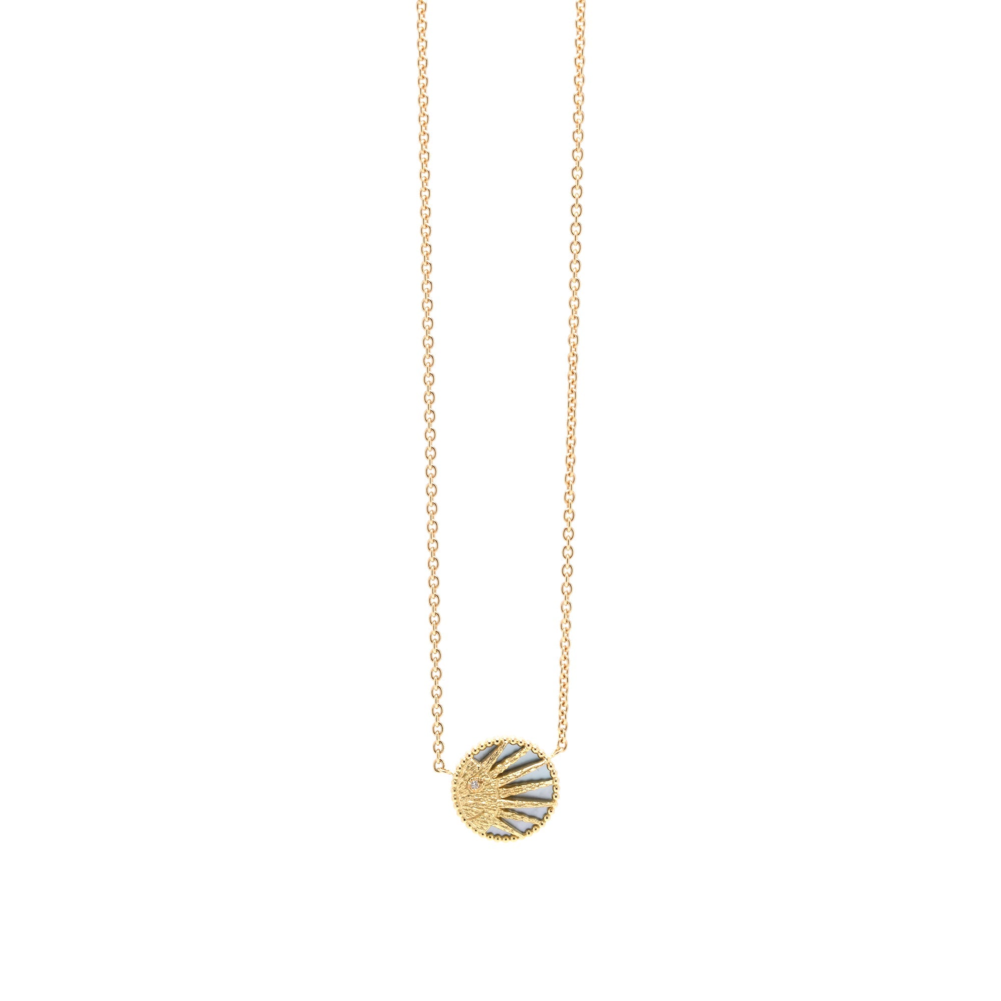 Christian Dior 18k Gold Diamond Rose Celeste Pendant Necklace w/ Box & Certificate