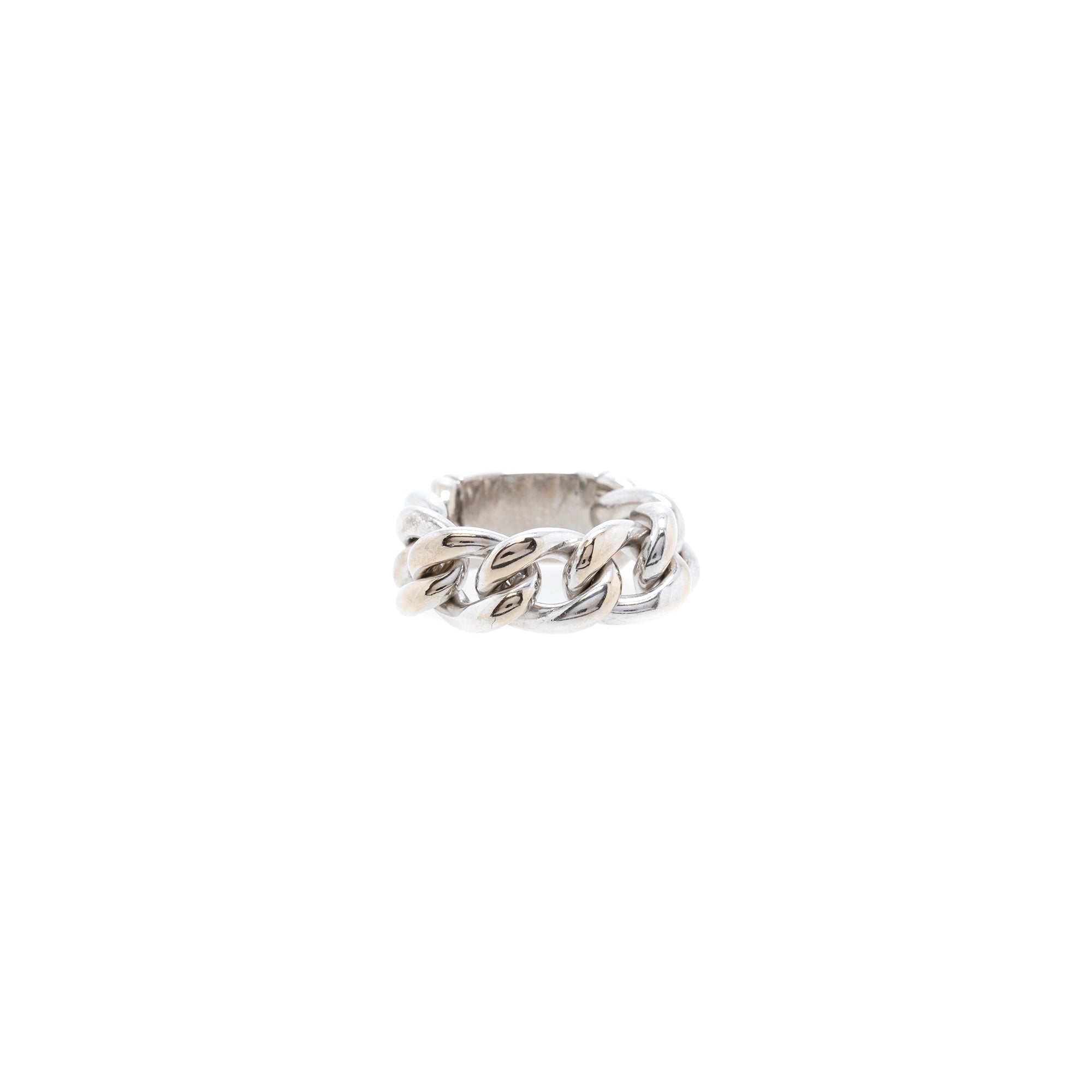 Christian Dior 18k White Gold Gourmette Chain Ring