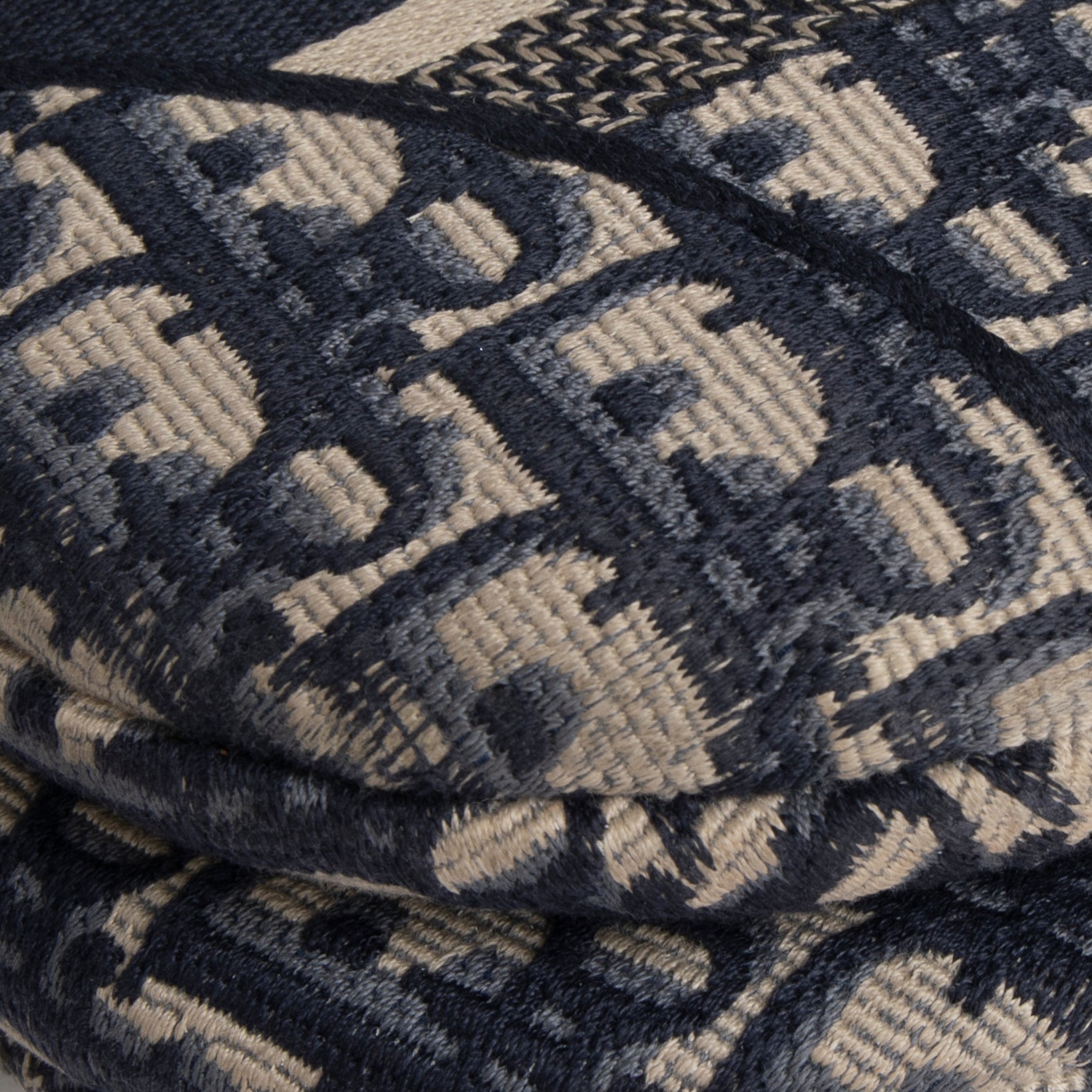 Christian Dior 2020 Embroidery Oblique Saddle Bag w/ Shoulder Strap