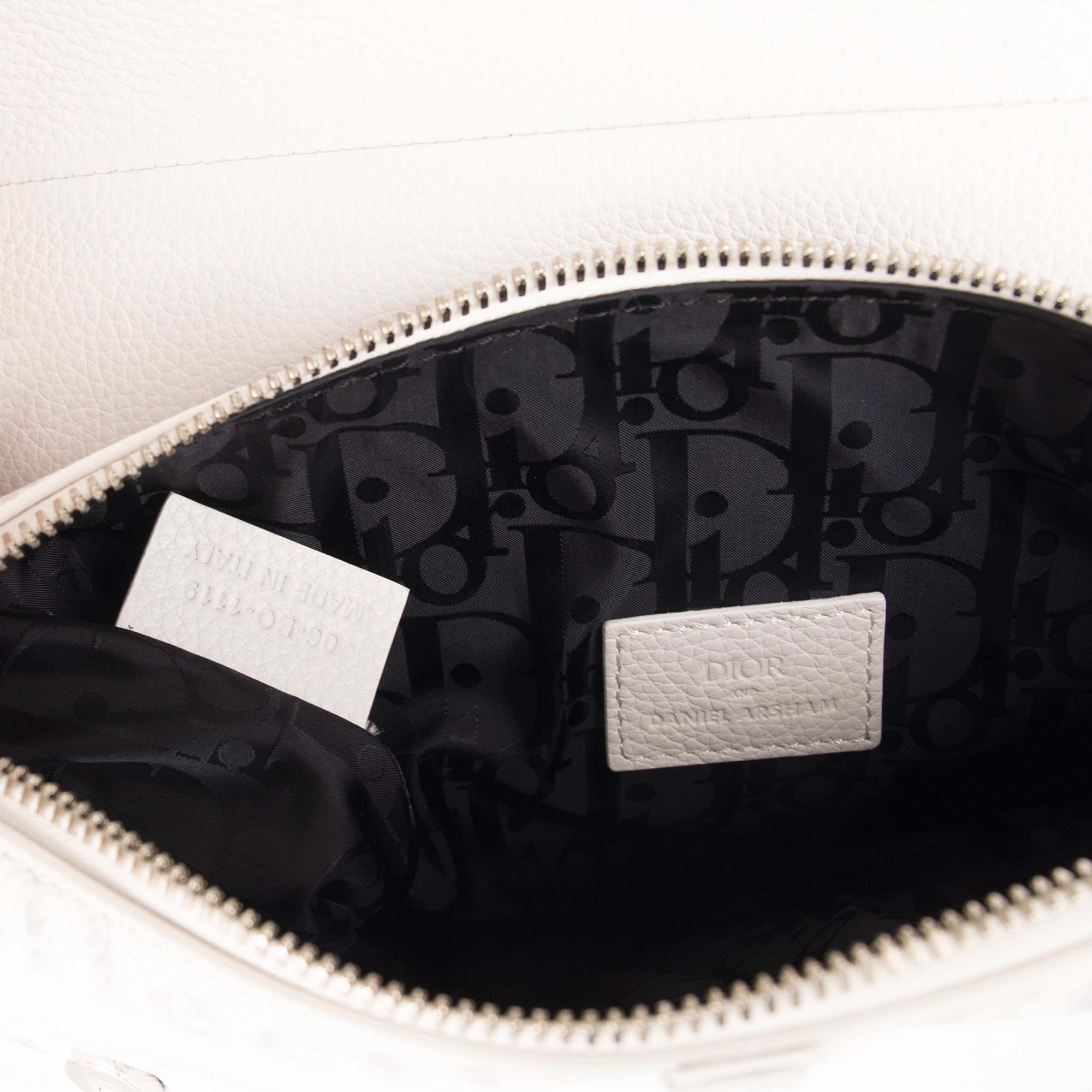 Christian Dior 2020 Newspaper Print Saddle Bag w/ Receipt