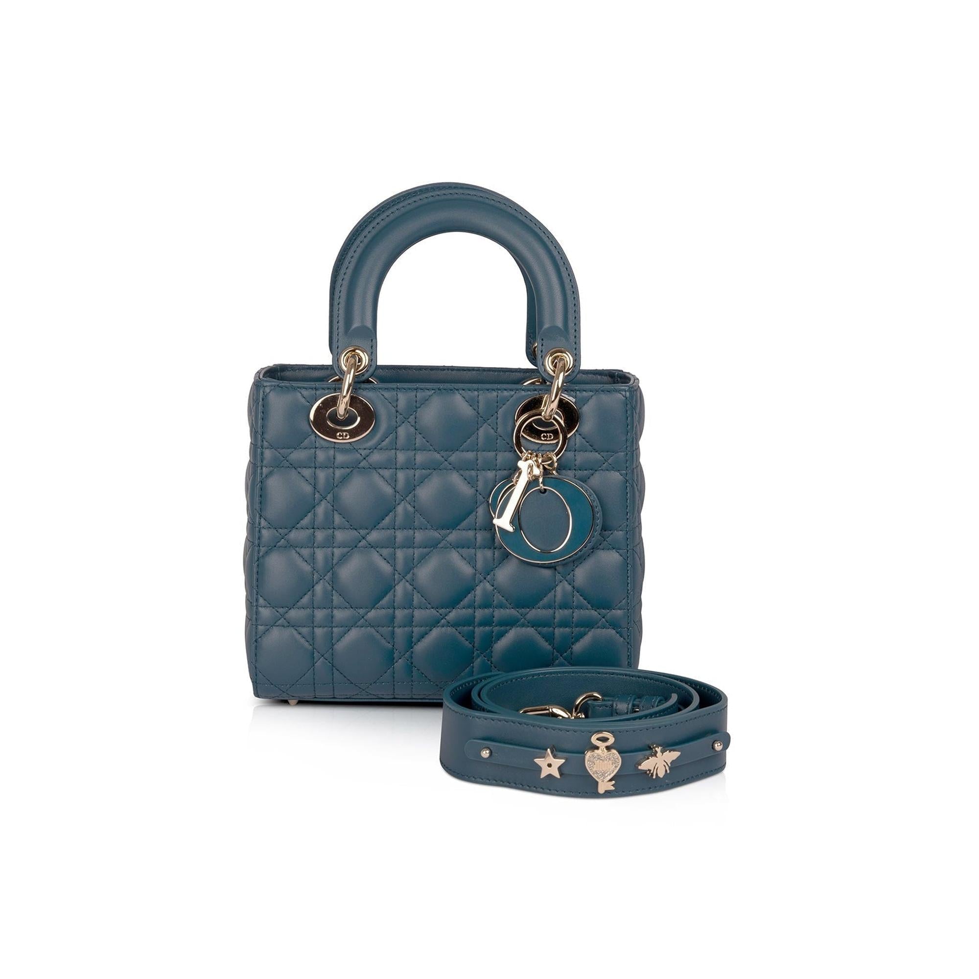 Christian Dior 2021 Small My Lady Dior Lucky Badges Bag w/ Box