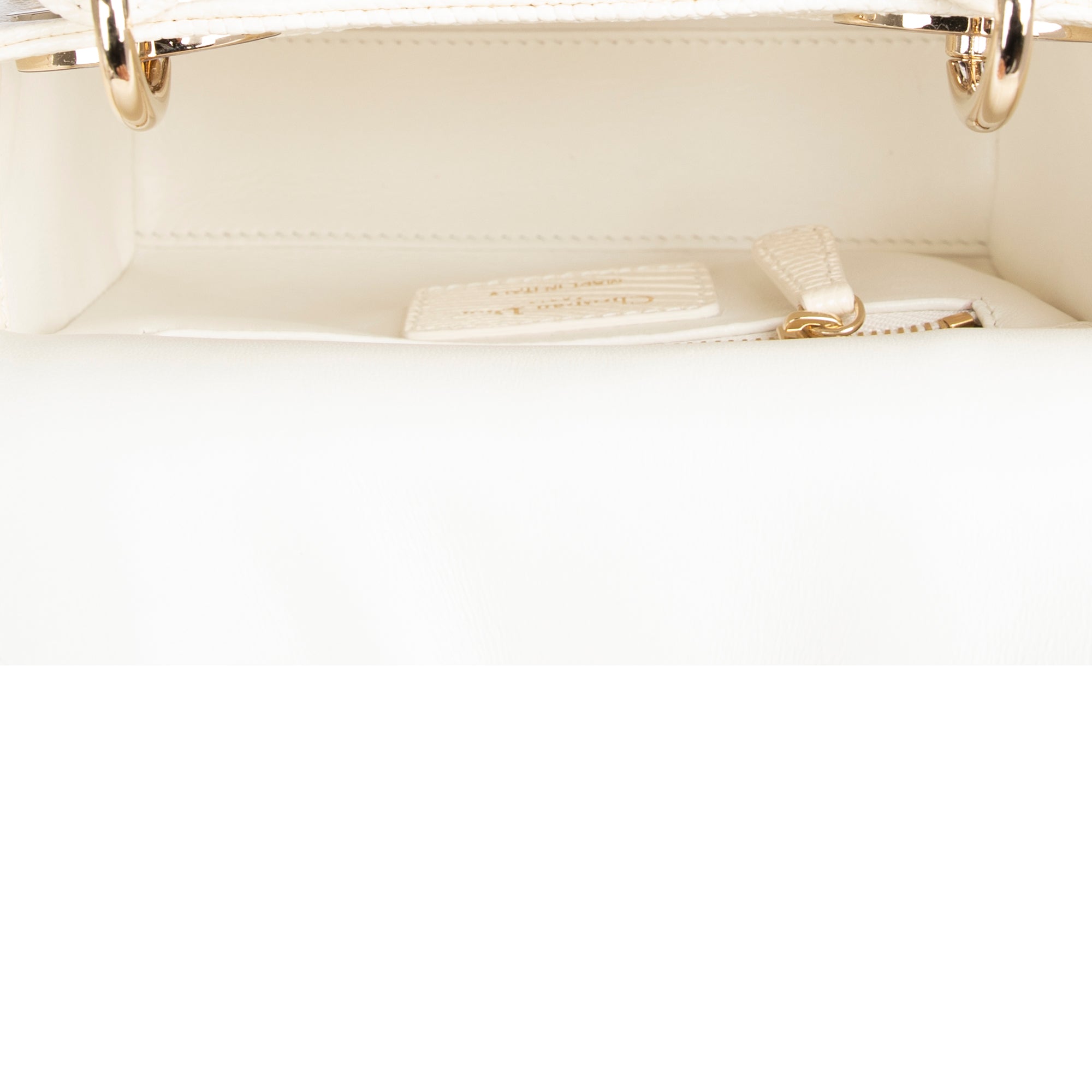 Christian Dior 2021 White Lizard Mini Lady Dior Bag w/ Box