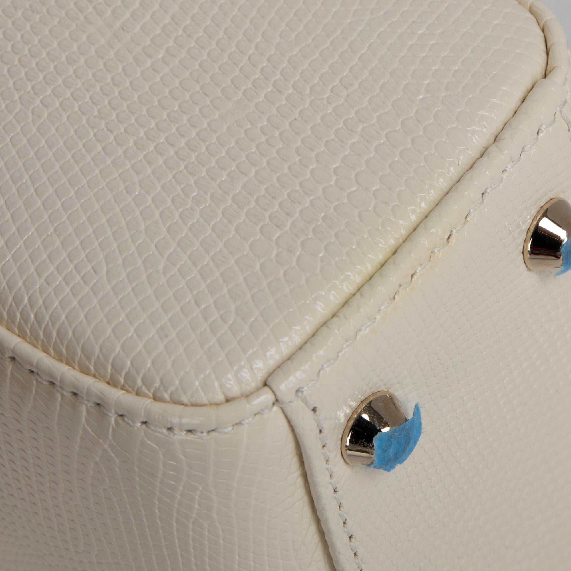 Christian Dior 2021 White Lizard Mini Lady Dior Bag w/ Box