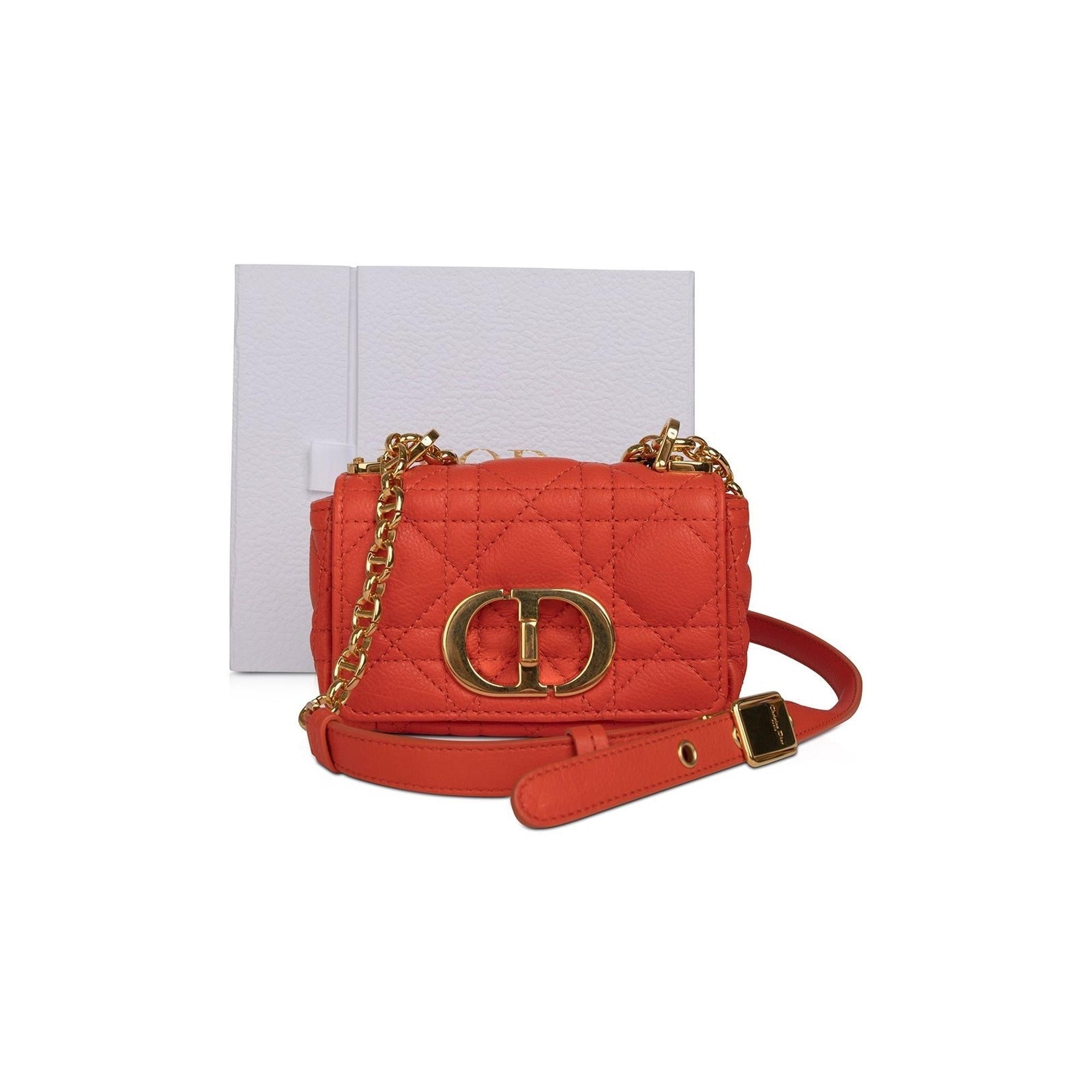 Christian Dior 2022 Micro Dior Caro Bag w/ Box & Authenticity Card