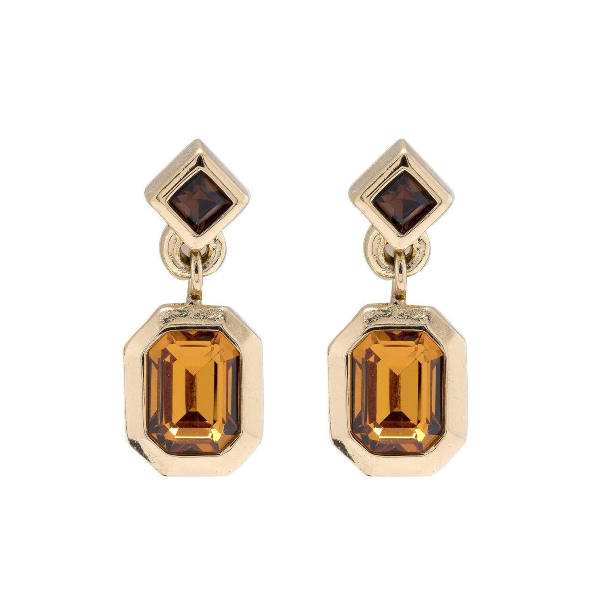 Christian Dior Crystal Drop Earrings