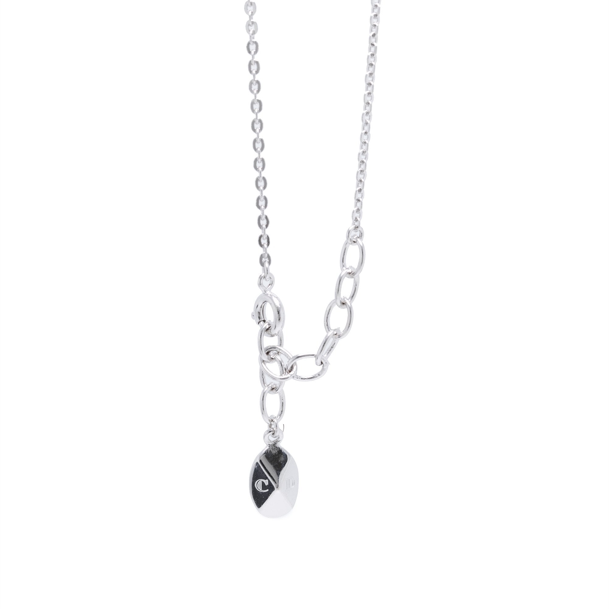 Christian Dior Crystal Oblique Pendant Necklace