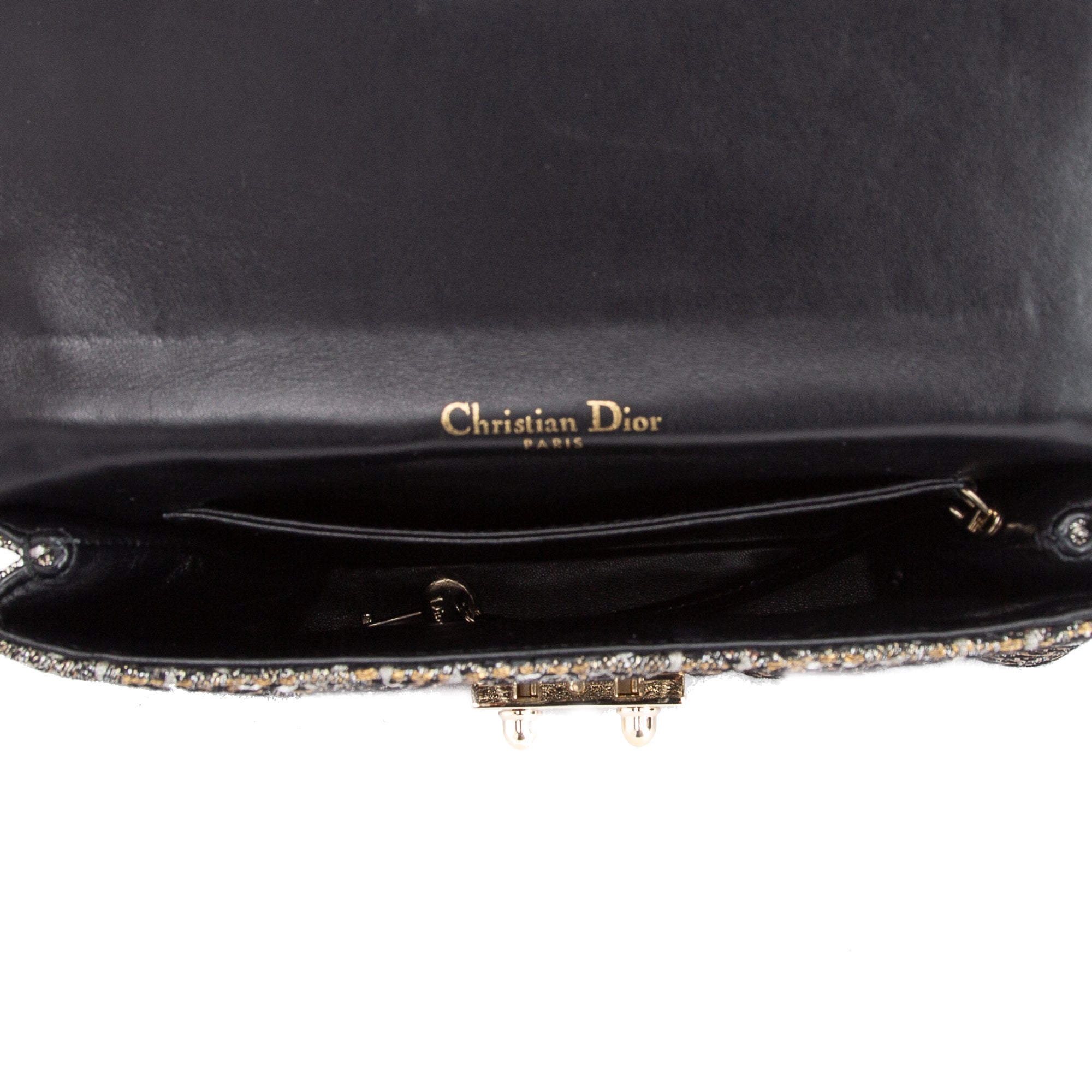 Christian Dior Limited Edition Tweed Miss Dior Clutch