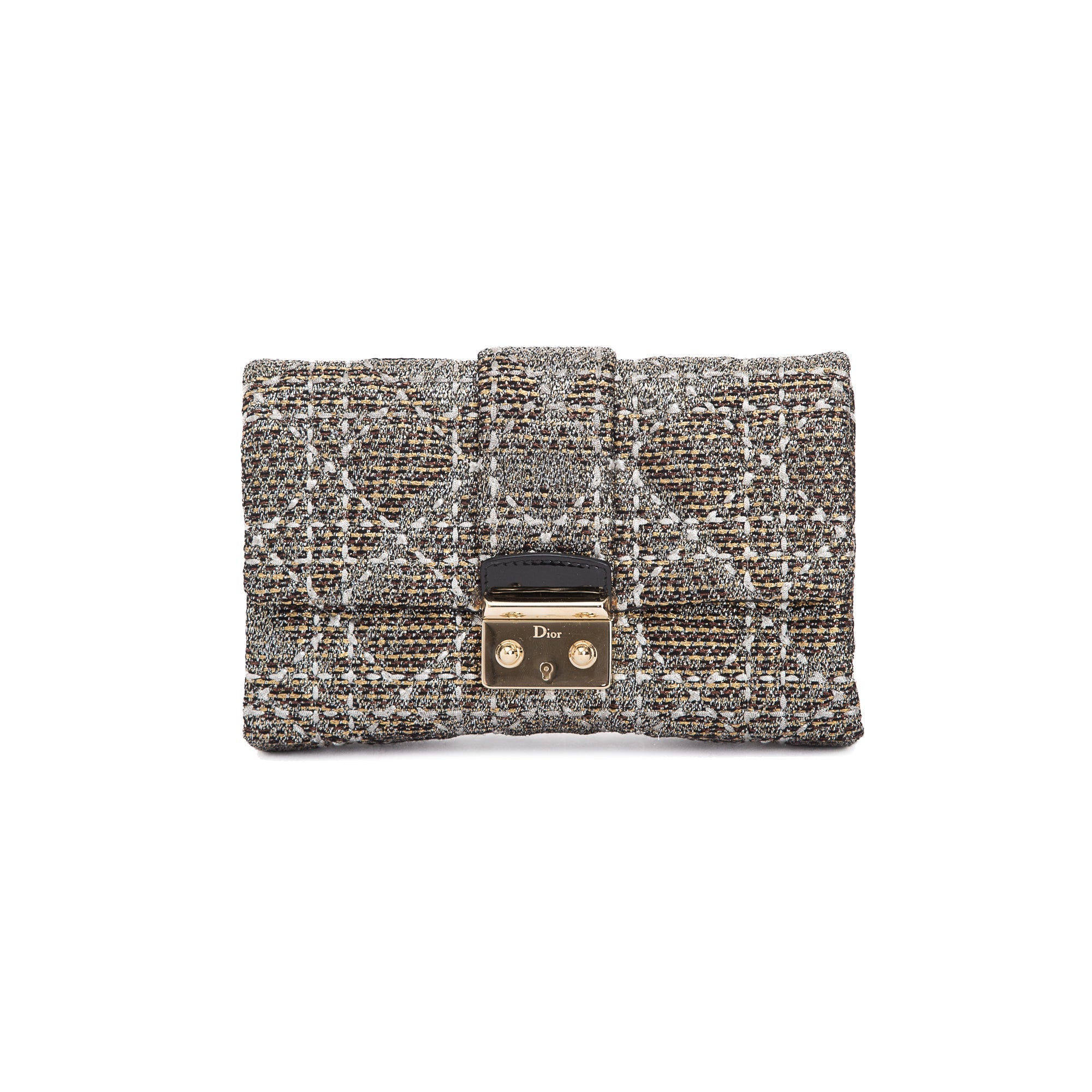 Christian Dior Limited Edition Tweed Miss Dior Clutch