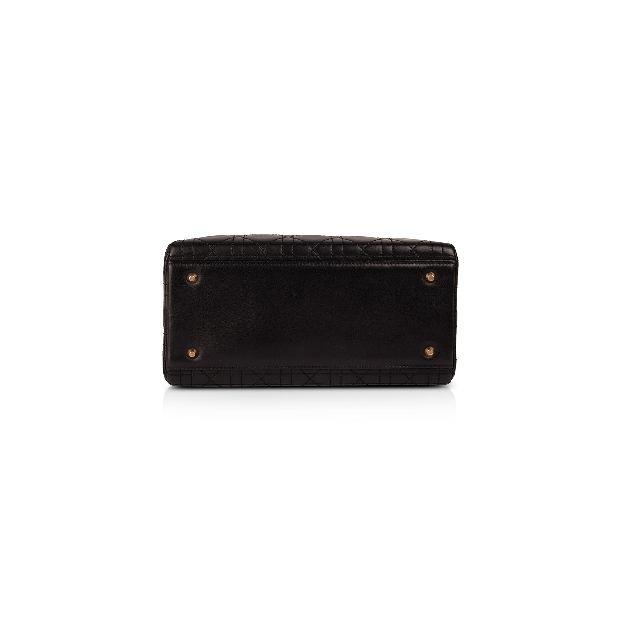 Christian Dior Medium Cannage Lambskin Lady Dior Bag w/ Strap