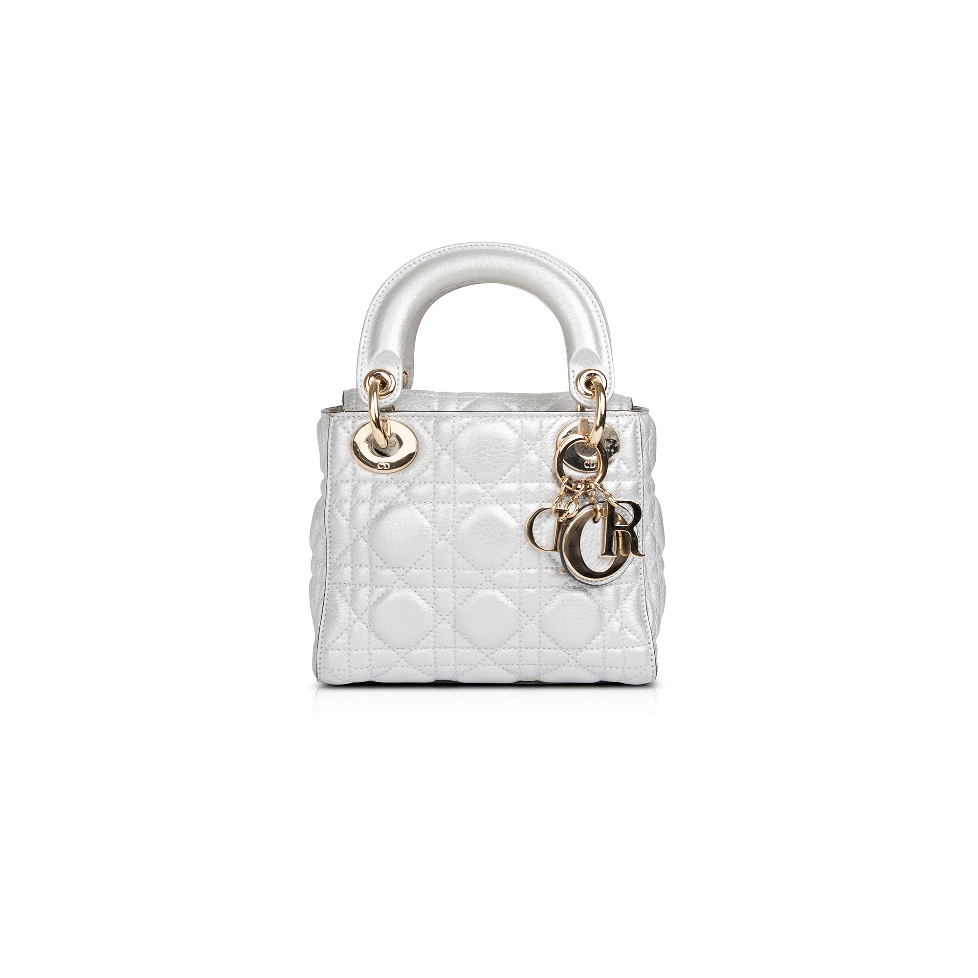 Christian Dior Mini Lady Dior Bag w/ Cannage Strap