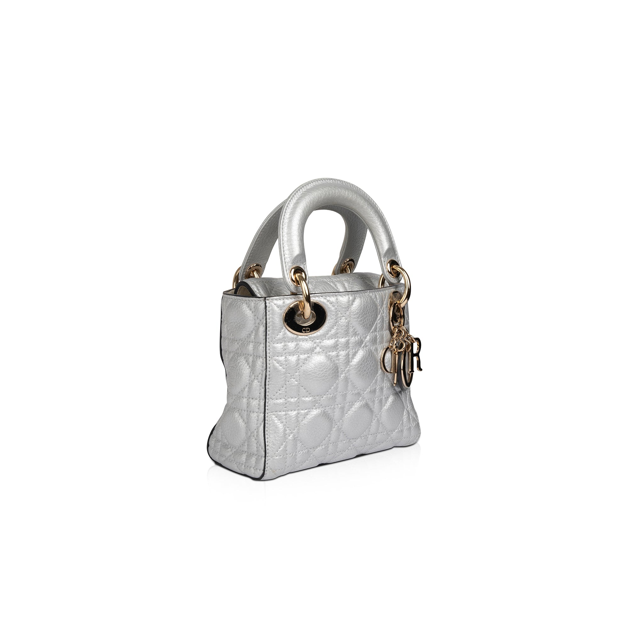 Christian Dior Mini Lady Dior Bag w/ Cannage Strap