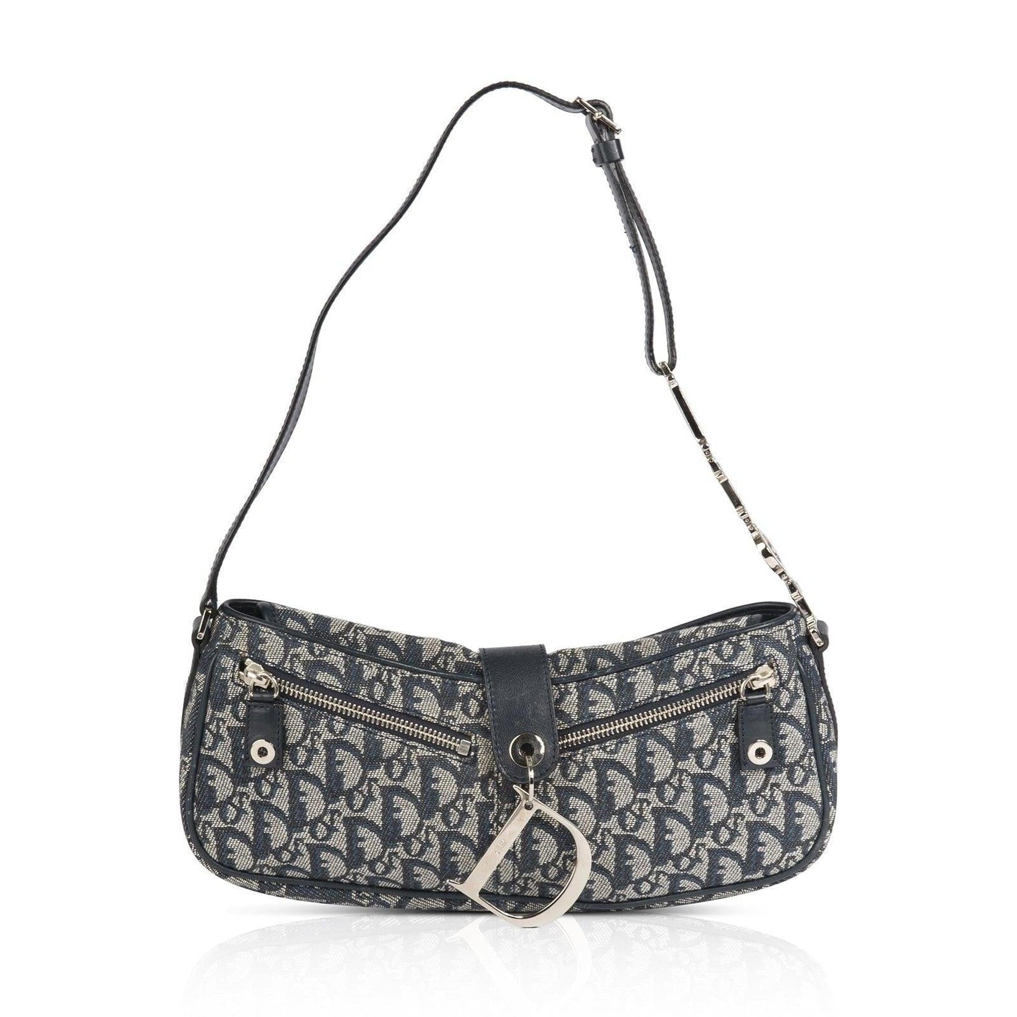 Christian Dior Oblique Logo Baguette Bag