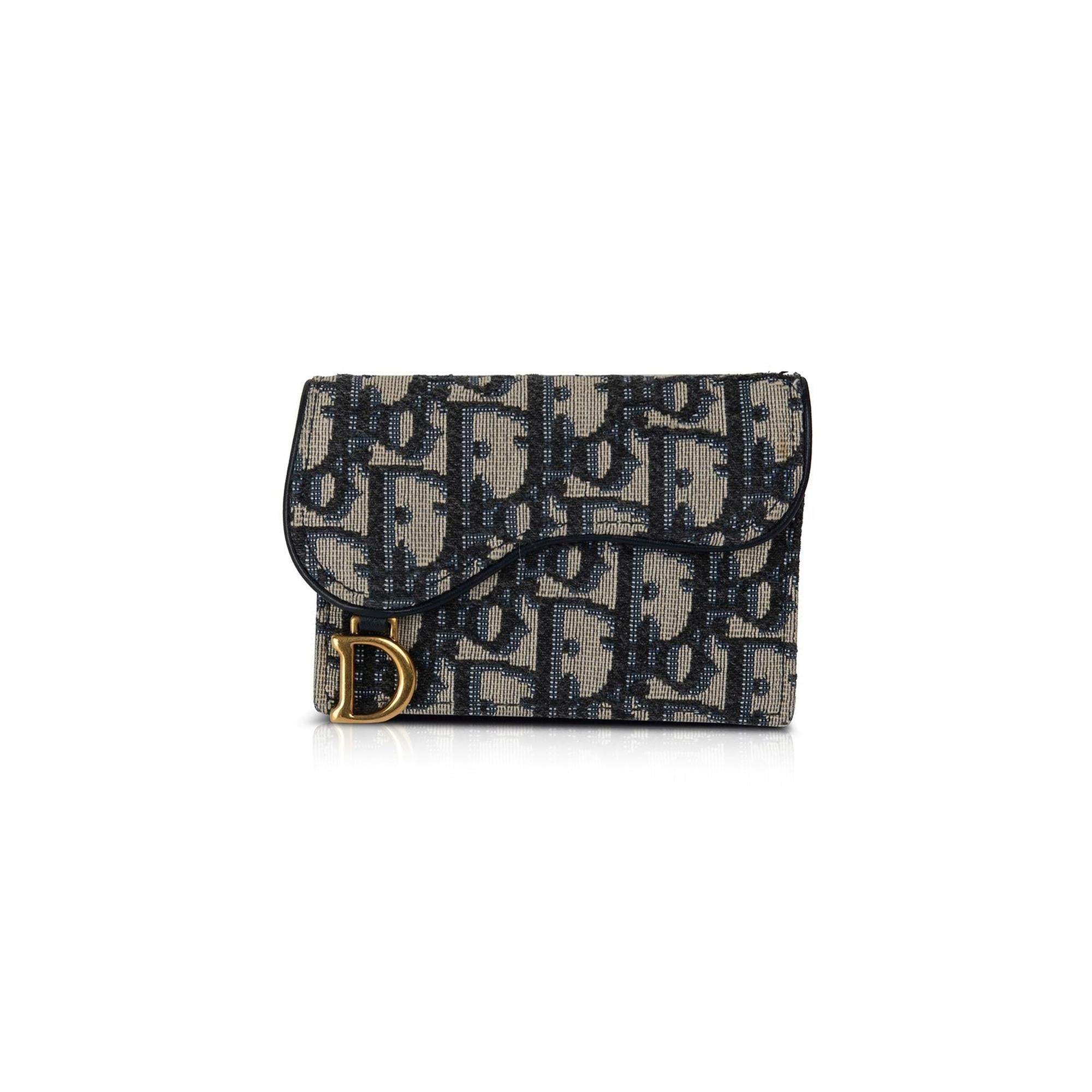 Christian Dior Oblique Saddle Flap Card Holder