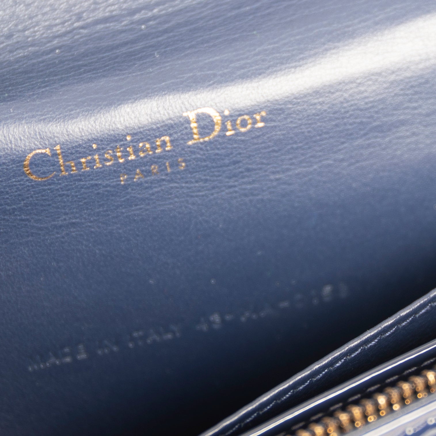 Christian Dior Patent Cannage Leather Lady Dior Chain Pouch w/ Box & Inserts