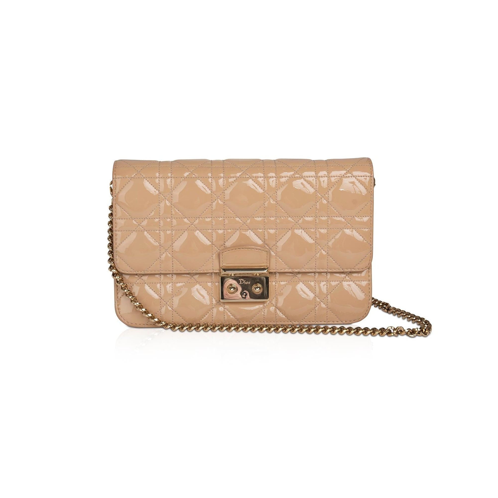 Christian Dior Patent Cannage Miss Dior Promenade Pouch