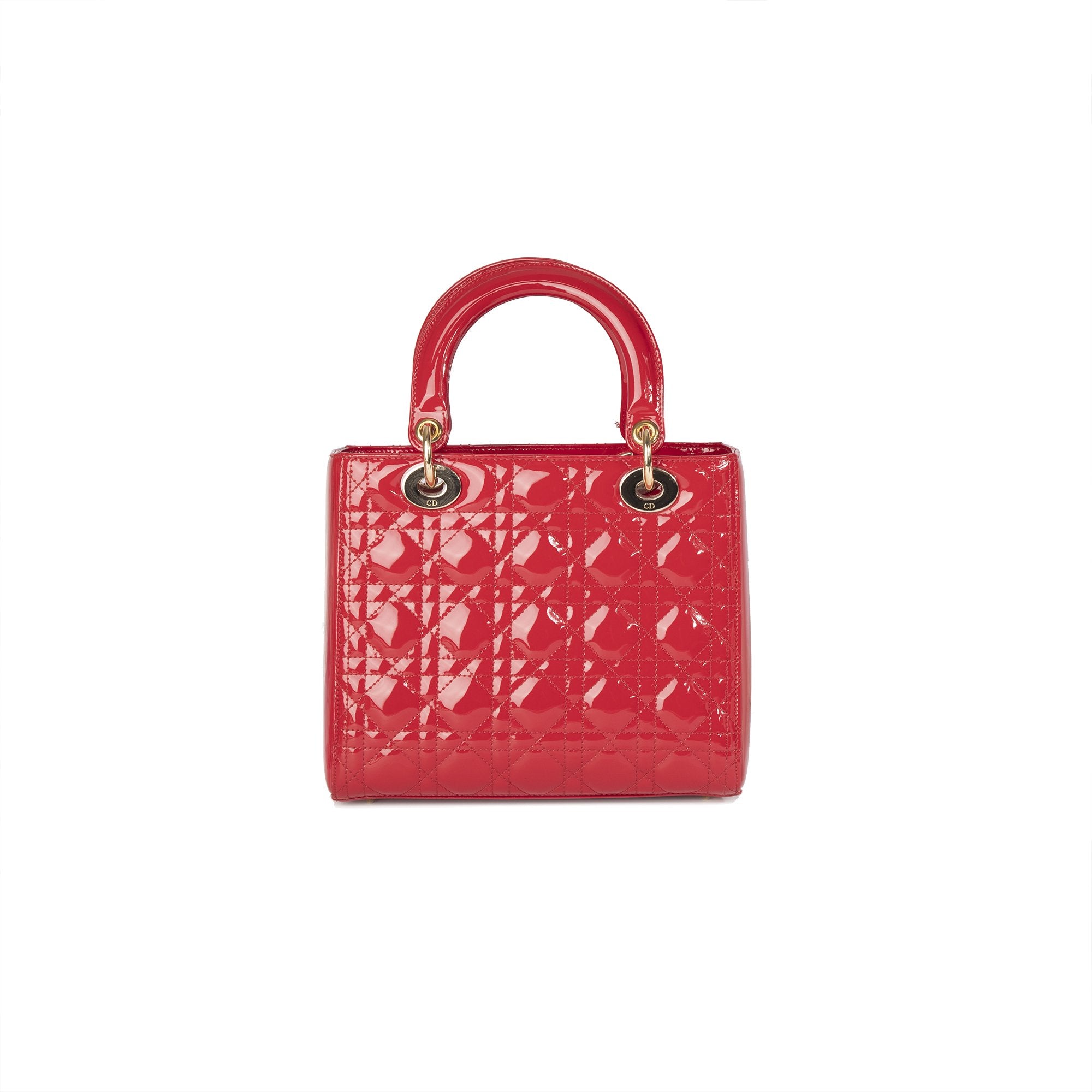 Christian Dior Patent Leather Medium Lady Dior Bag