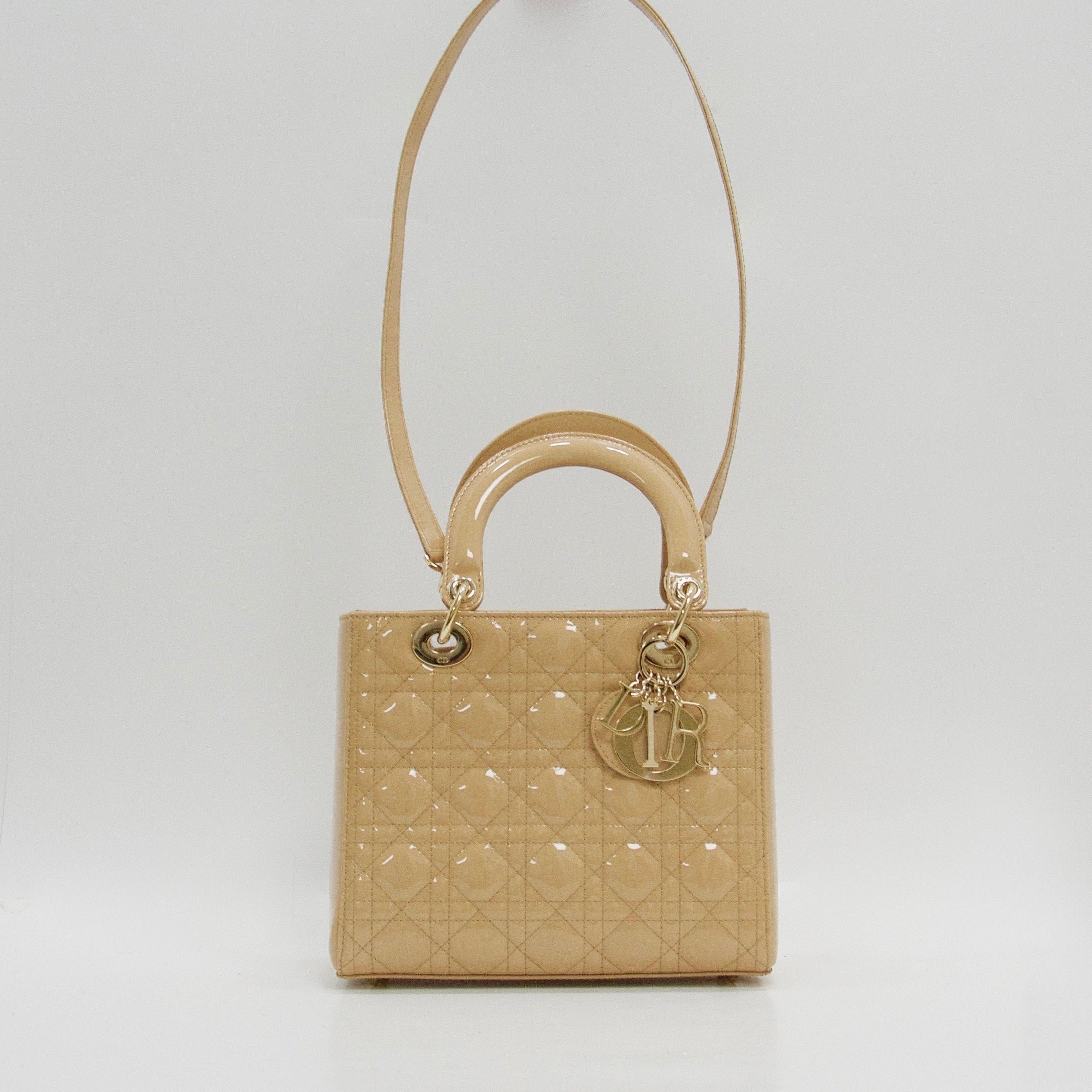 Christian Dior Patent Leather Medium Lady Dior Bag