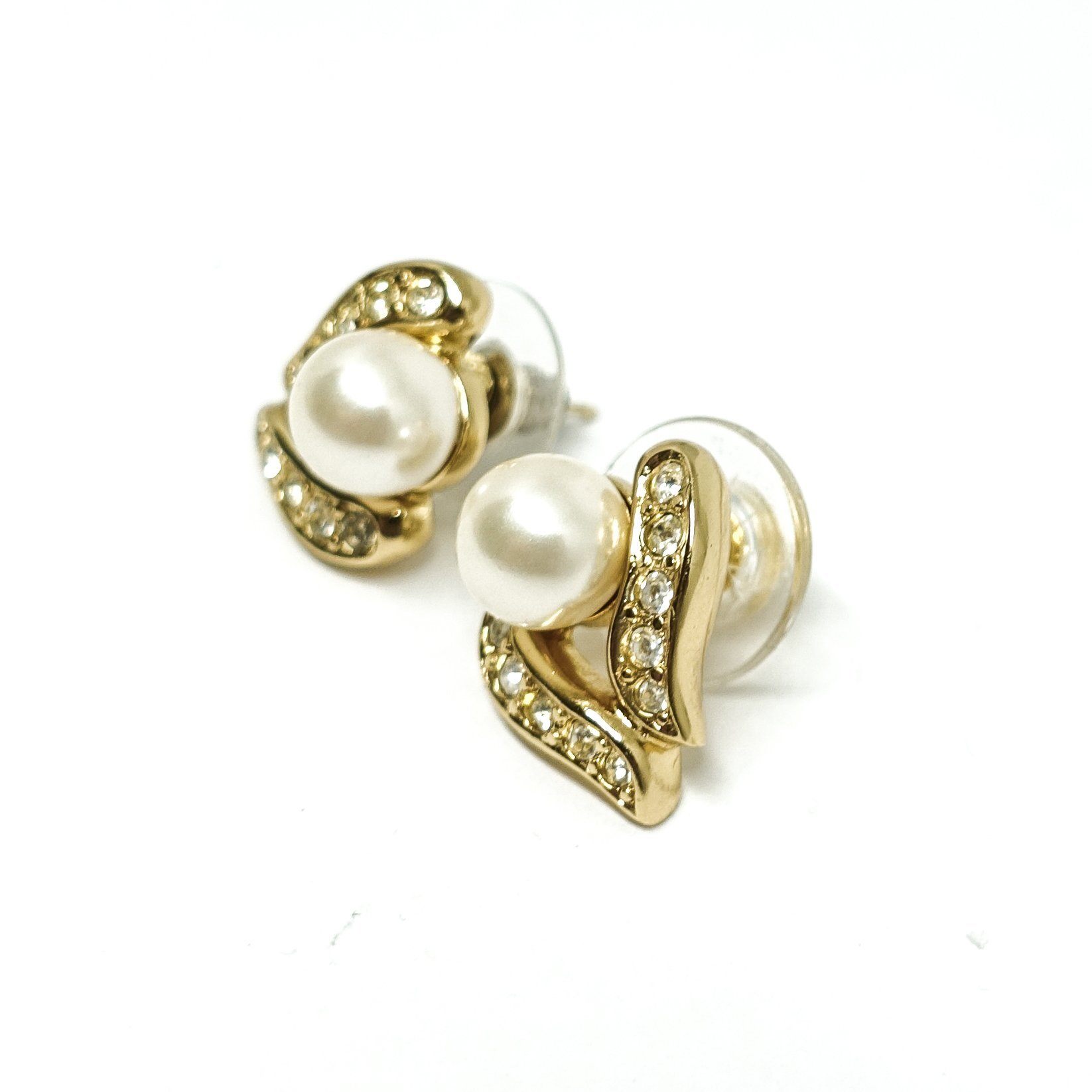 Christian Dior Pearl and Crystal Earrings