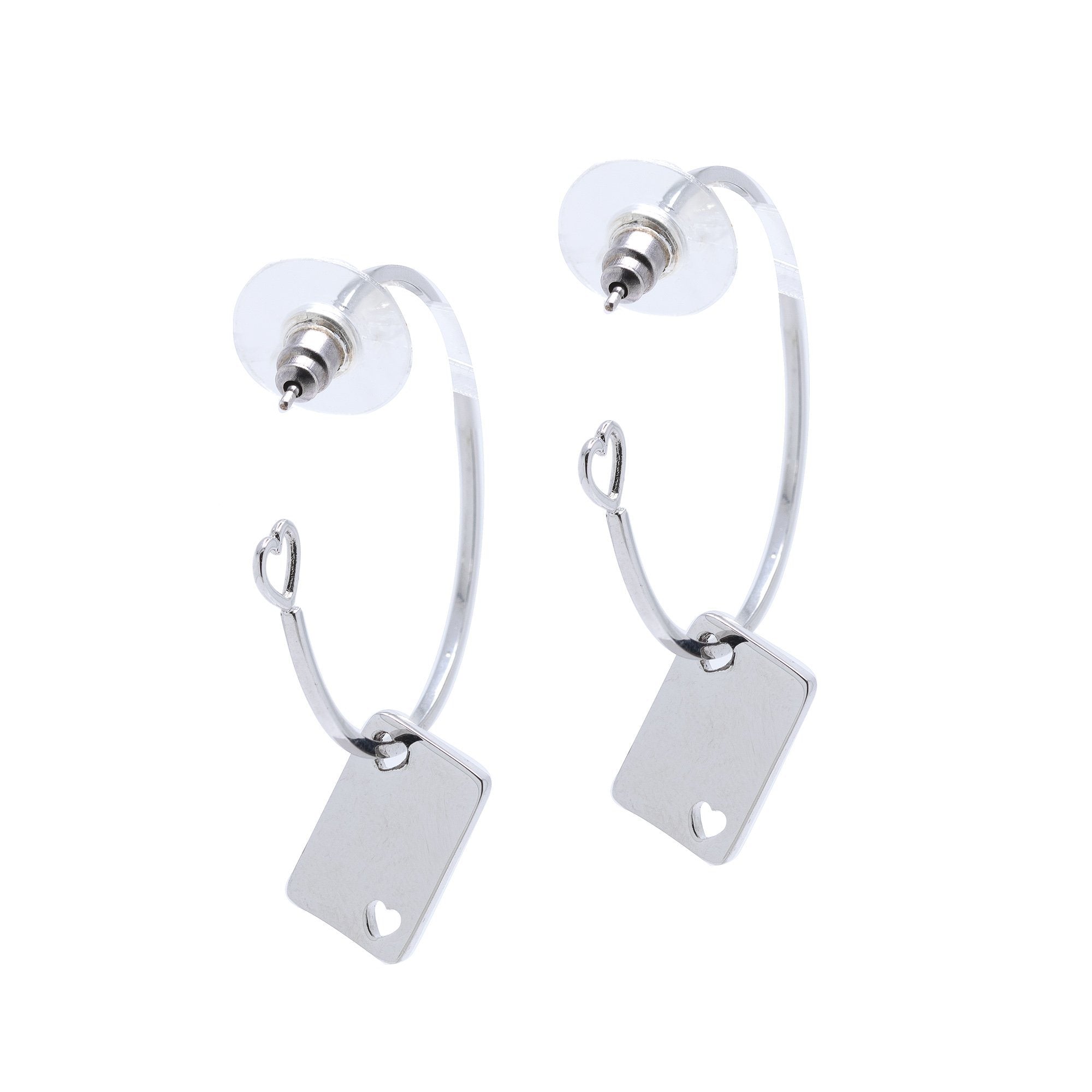 Christian Dior Playing Card Hoop Earrings