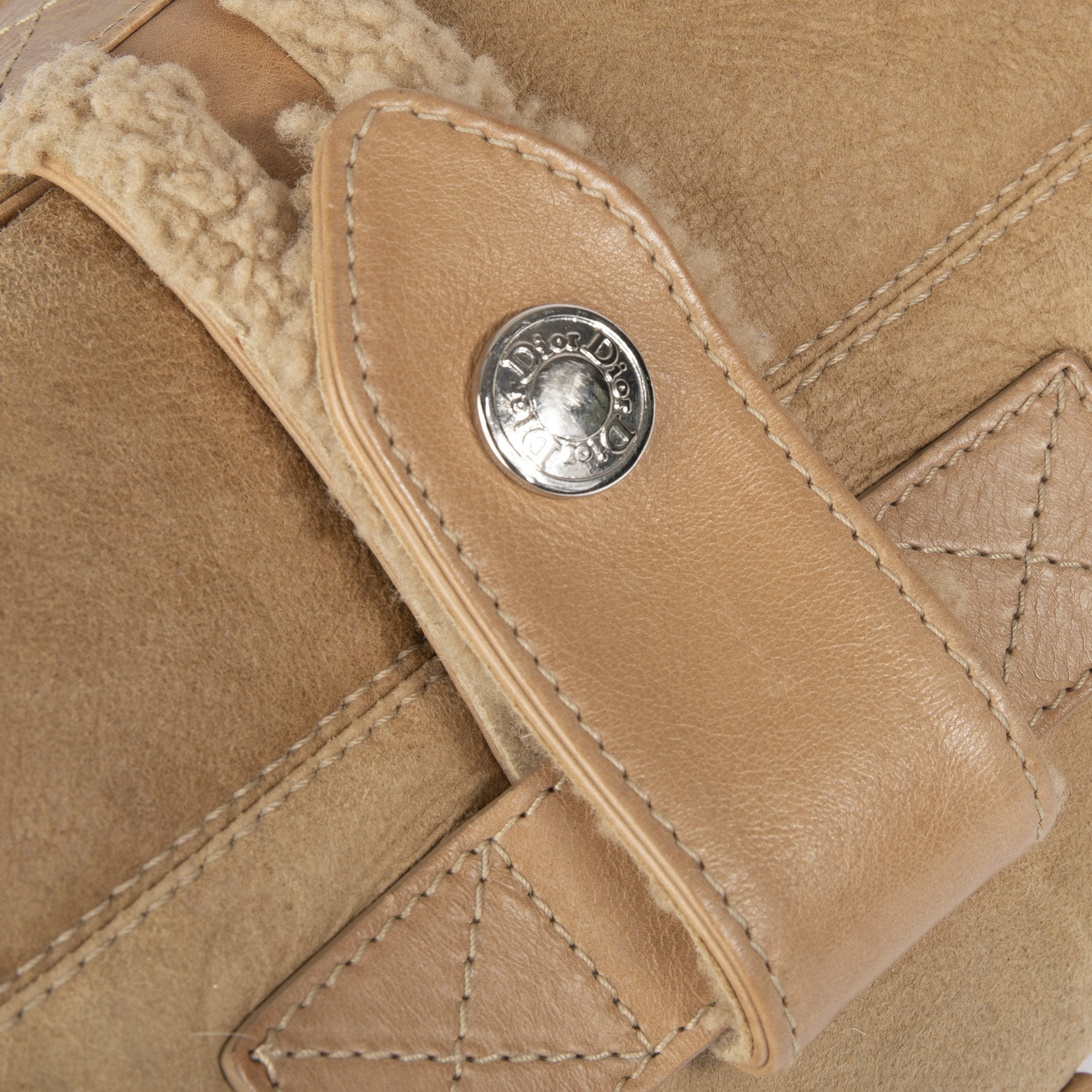 Christian Dior Remove Before Flight Shearling Bag