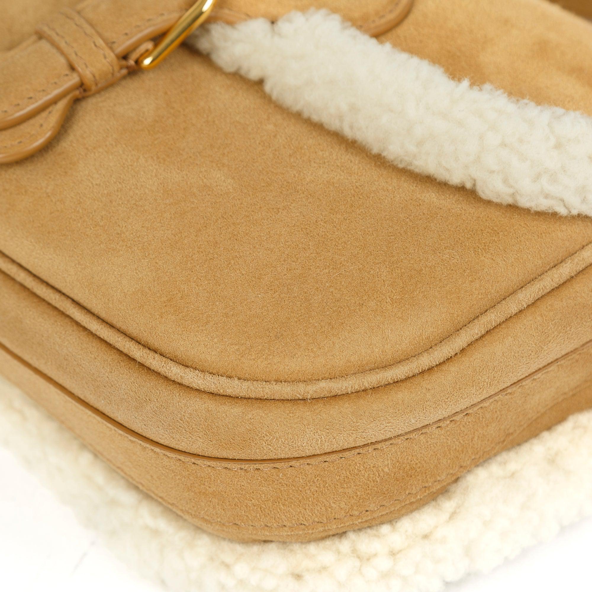 Christian Dior Small Shearling Bobby Crossbody Bag