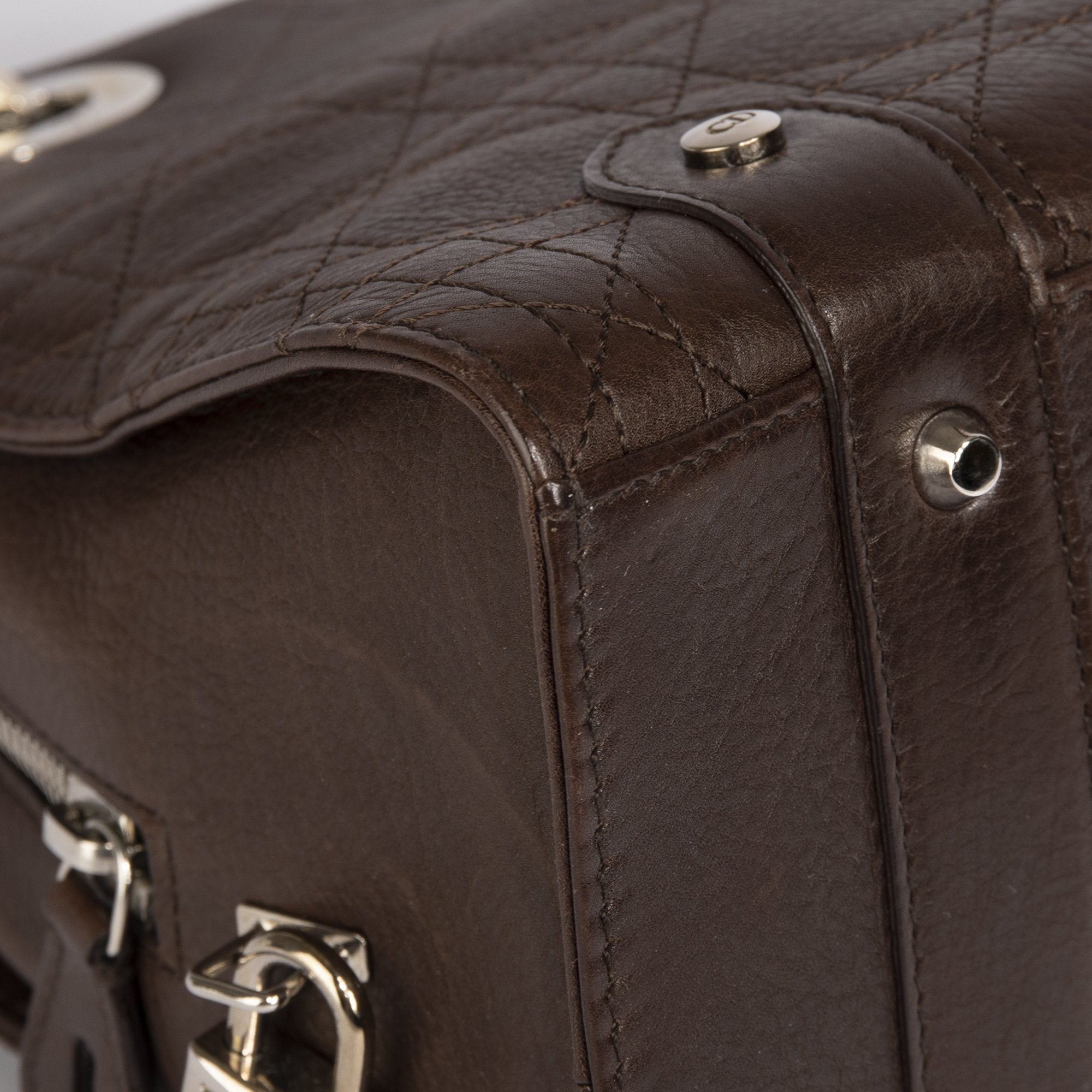 Christian Dior Small Stitched Cannage Soft Lady Dior Tote