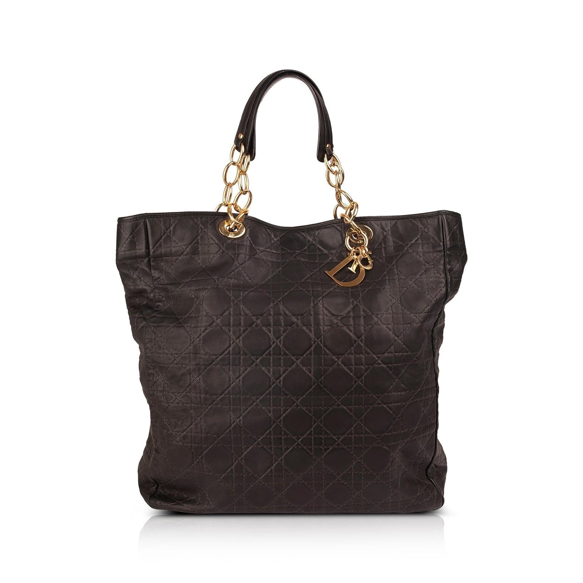 Christian Dior Soft Lady Dior Shopping Tote Bag