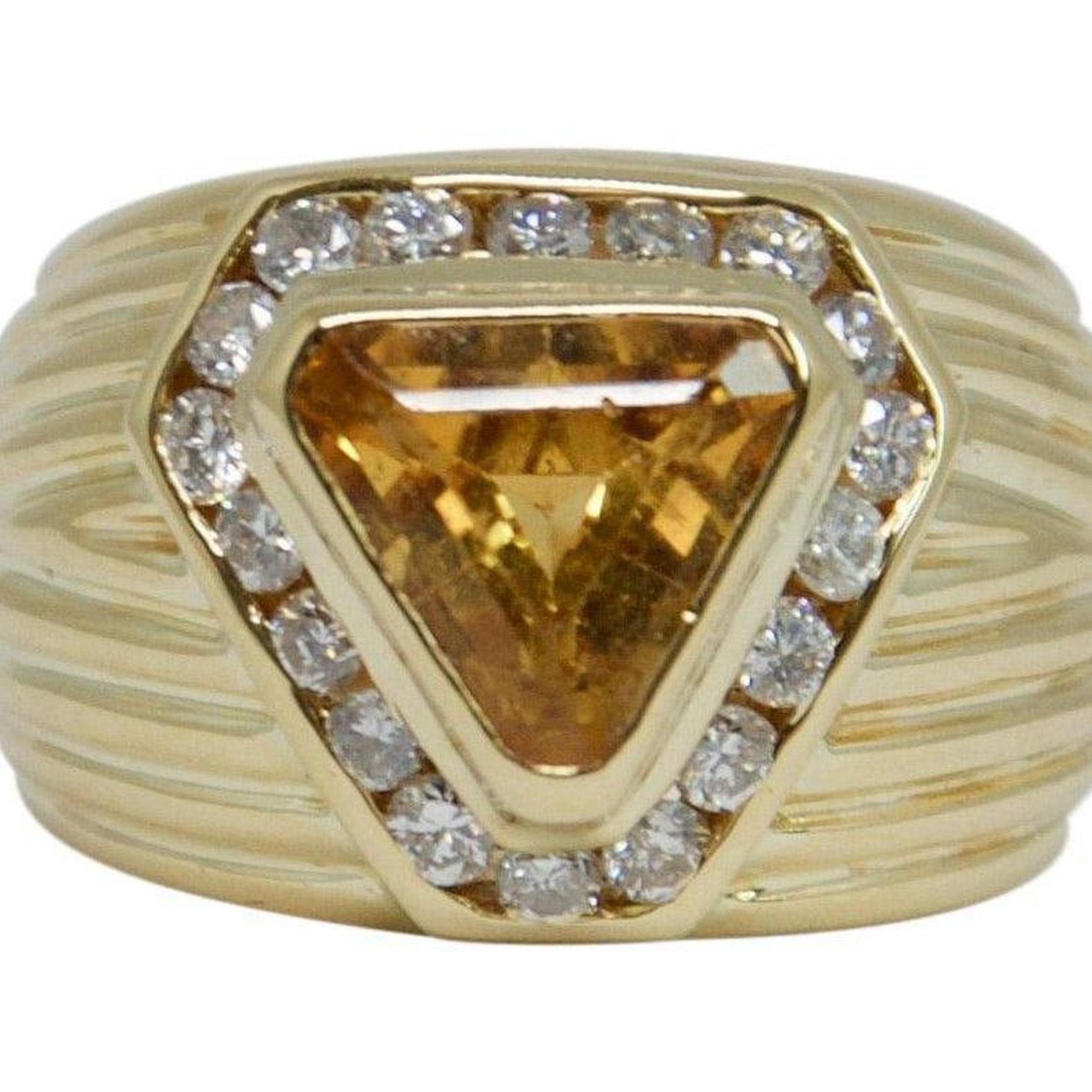 Citrine and Diamond Ring