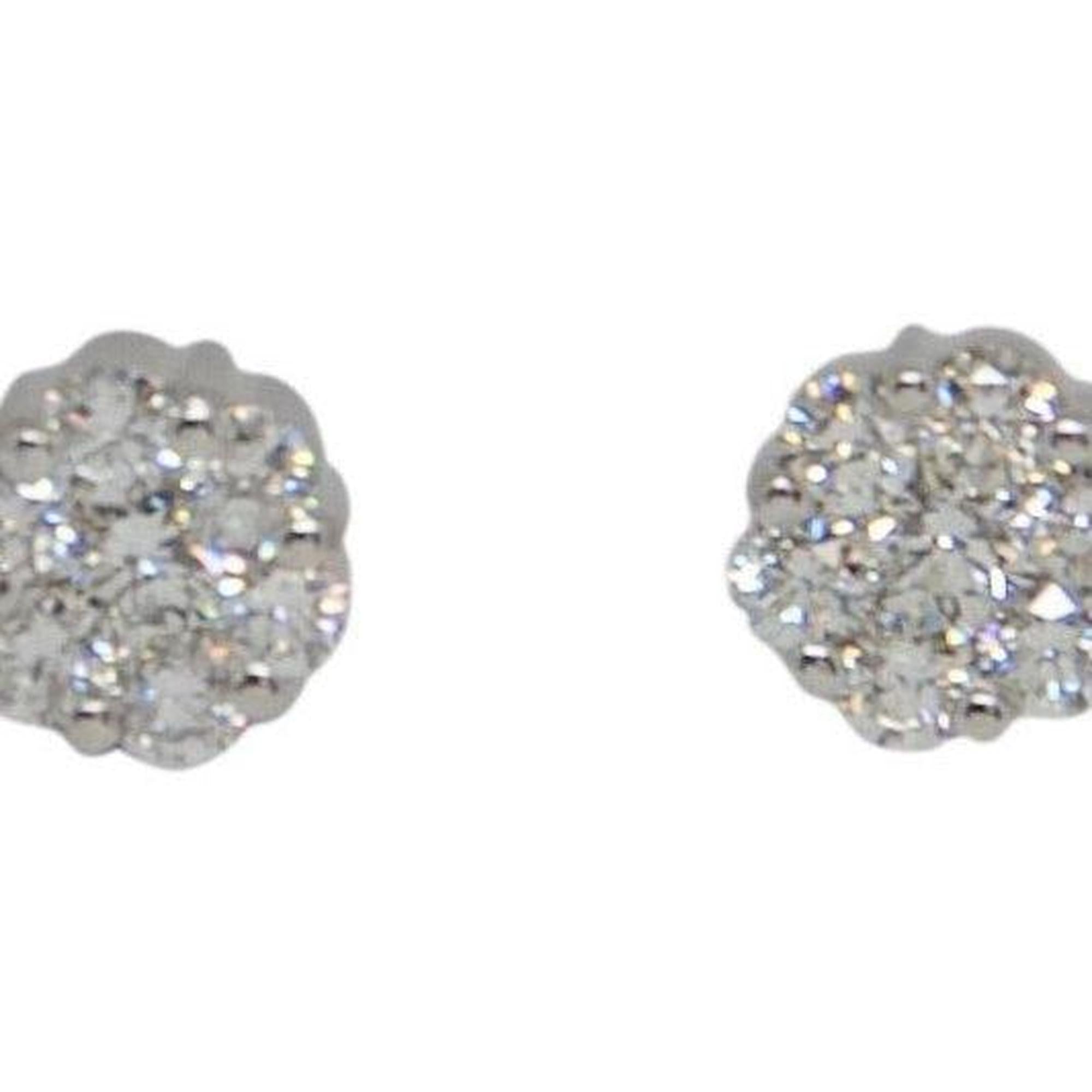 Cluster Diamond Flower Earrings