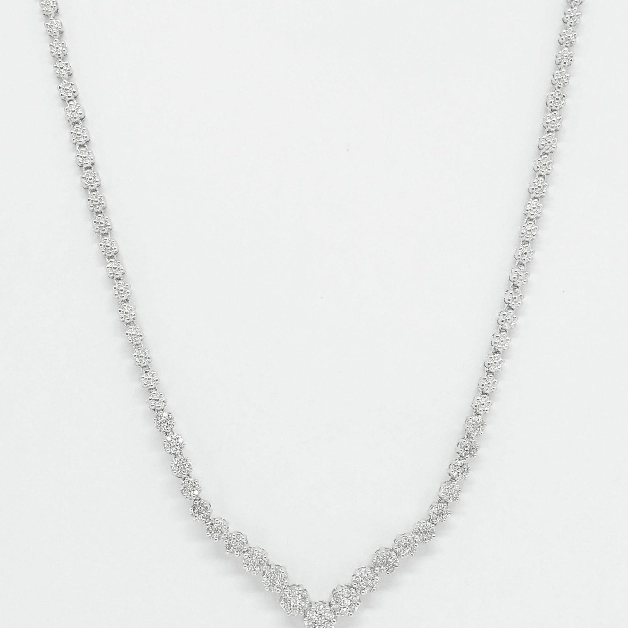 Cluster Diamond Necklace
