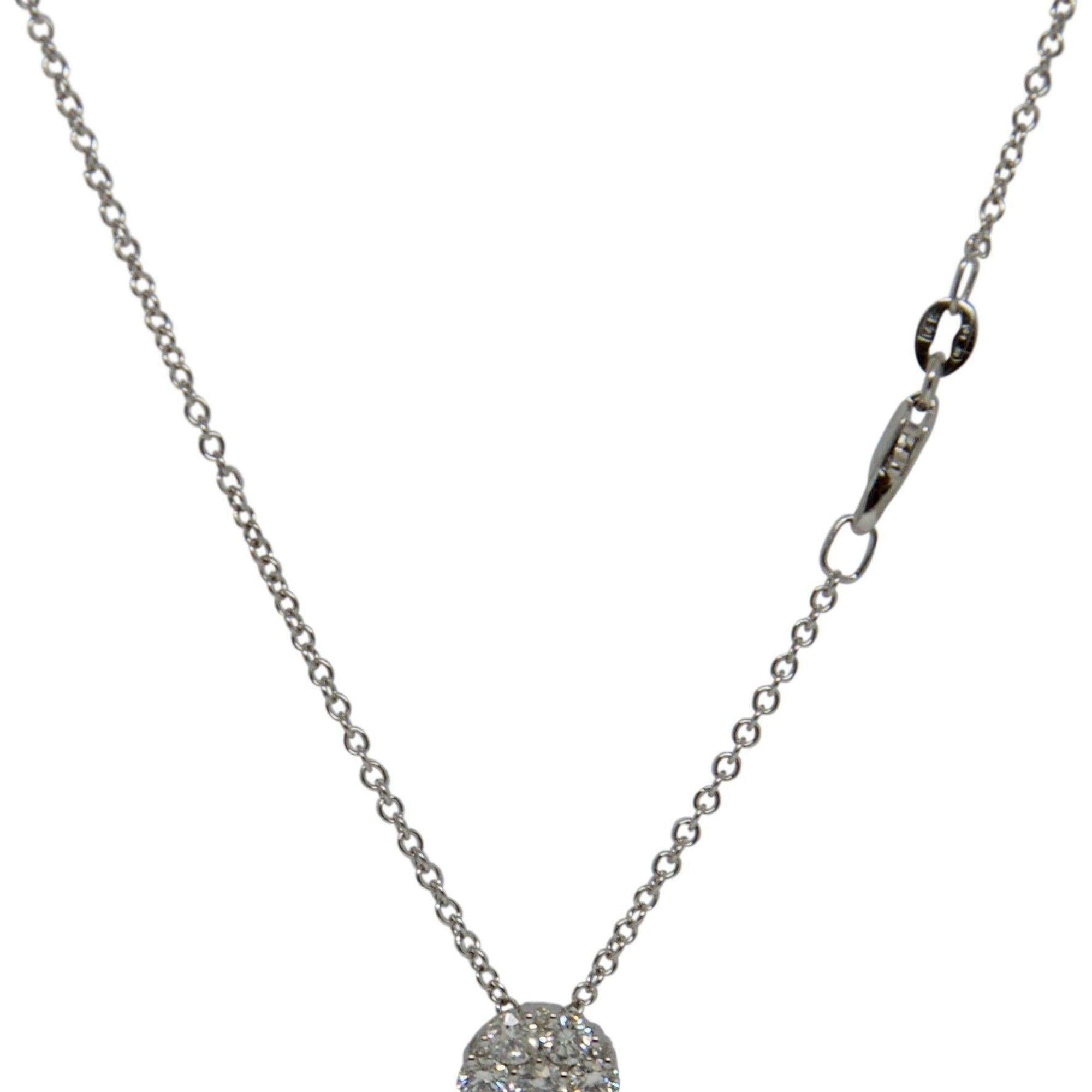 Cluster Diamond Pendant Necklace