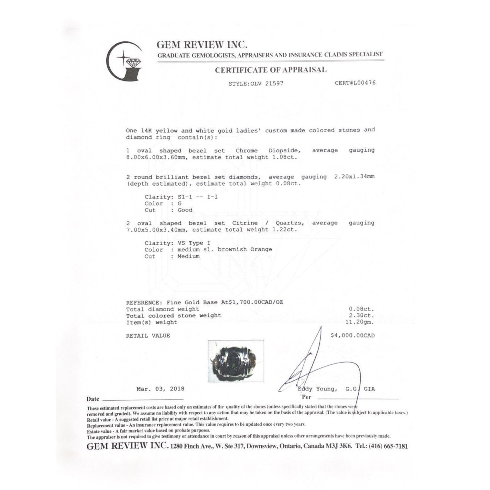 Colored Stones & Diamond Ring