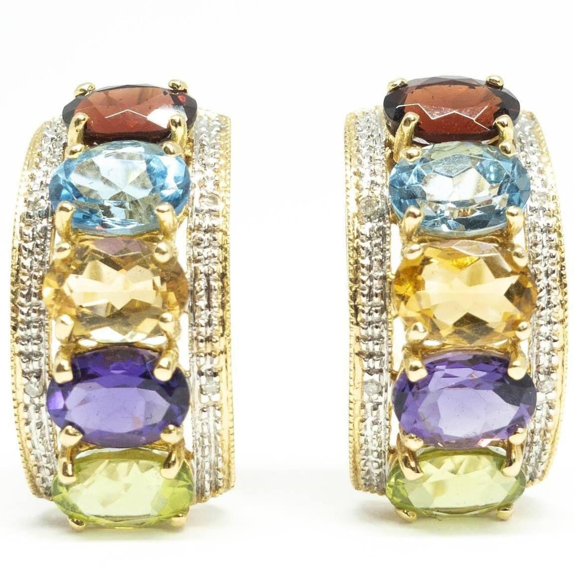 Coloured Stone Earrings
