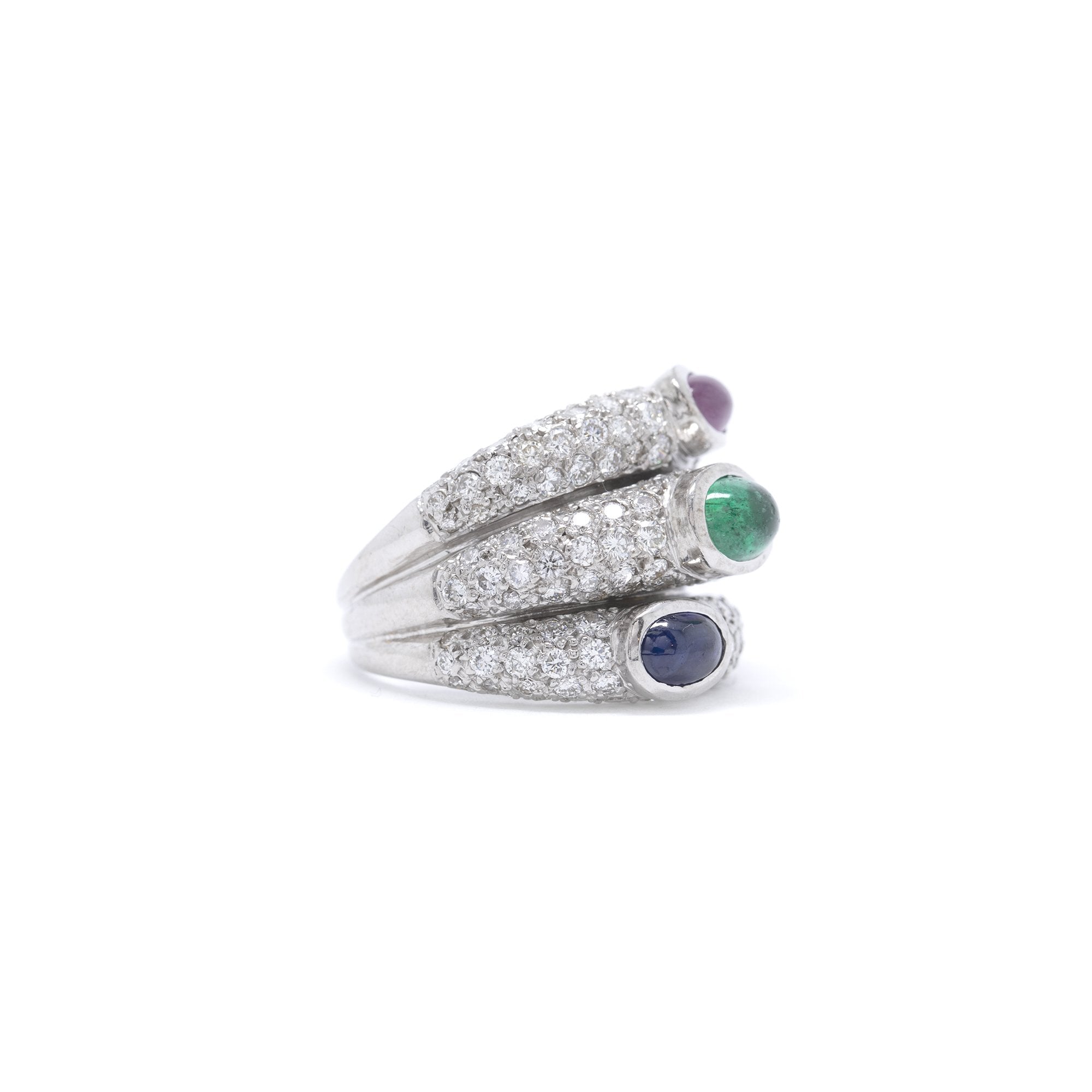 Coloured Stones & Diamond Ring