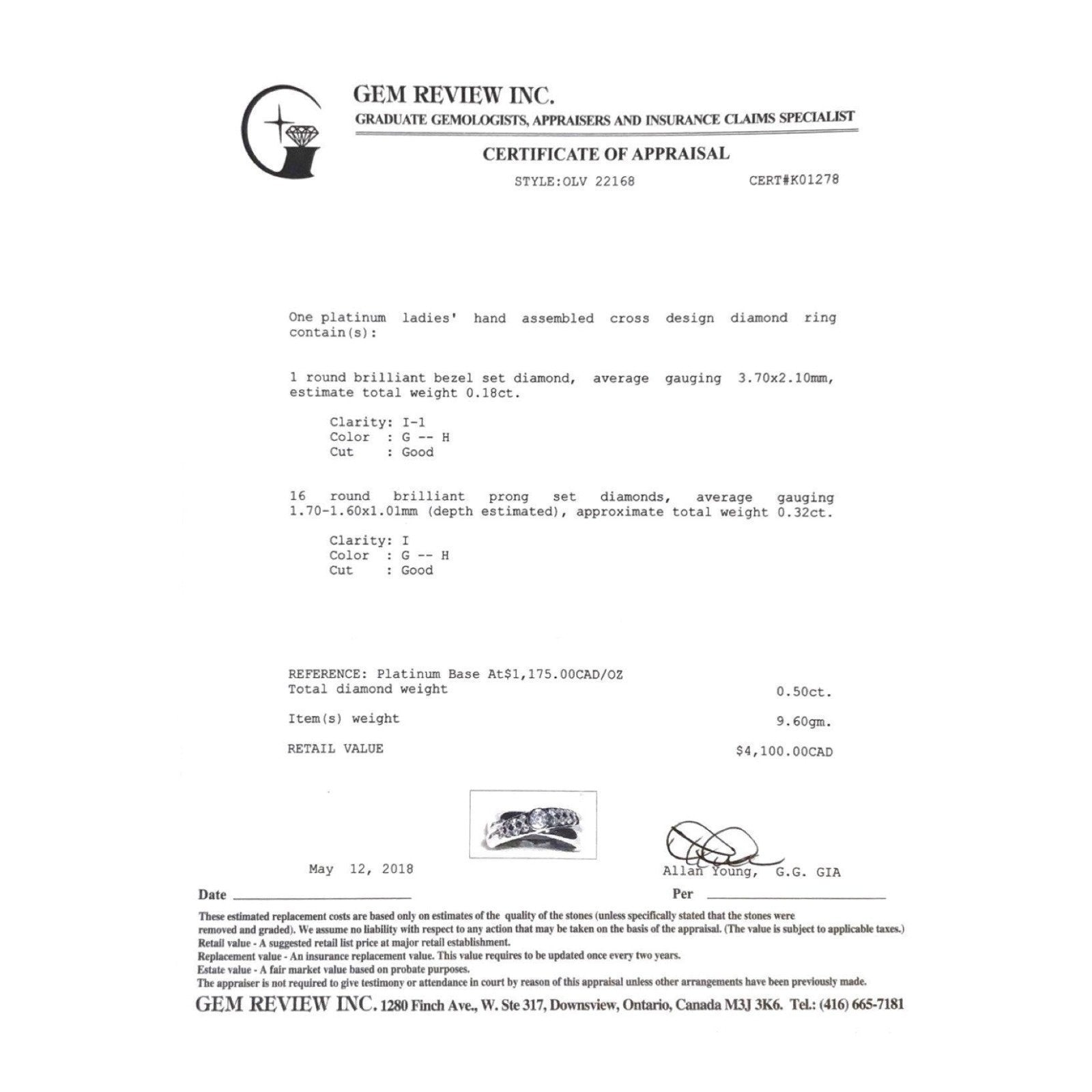 Crossover Diamond Ring