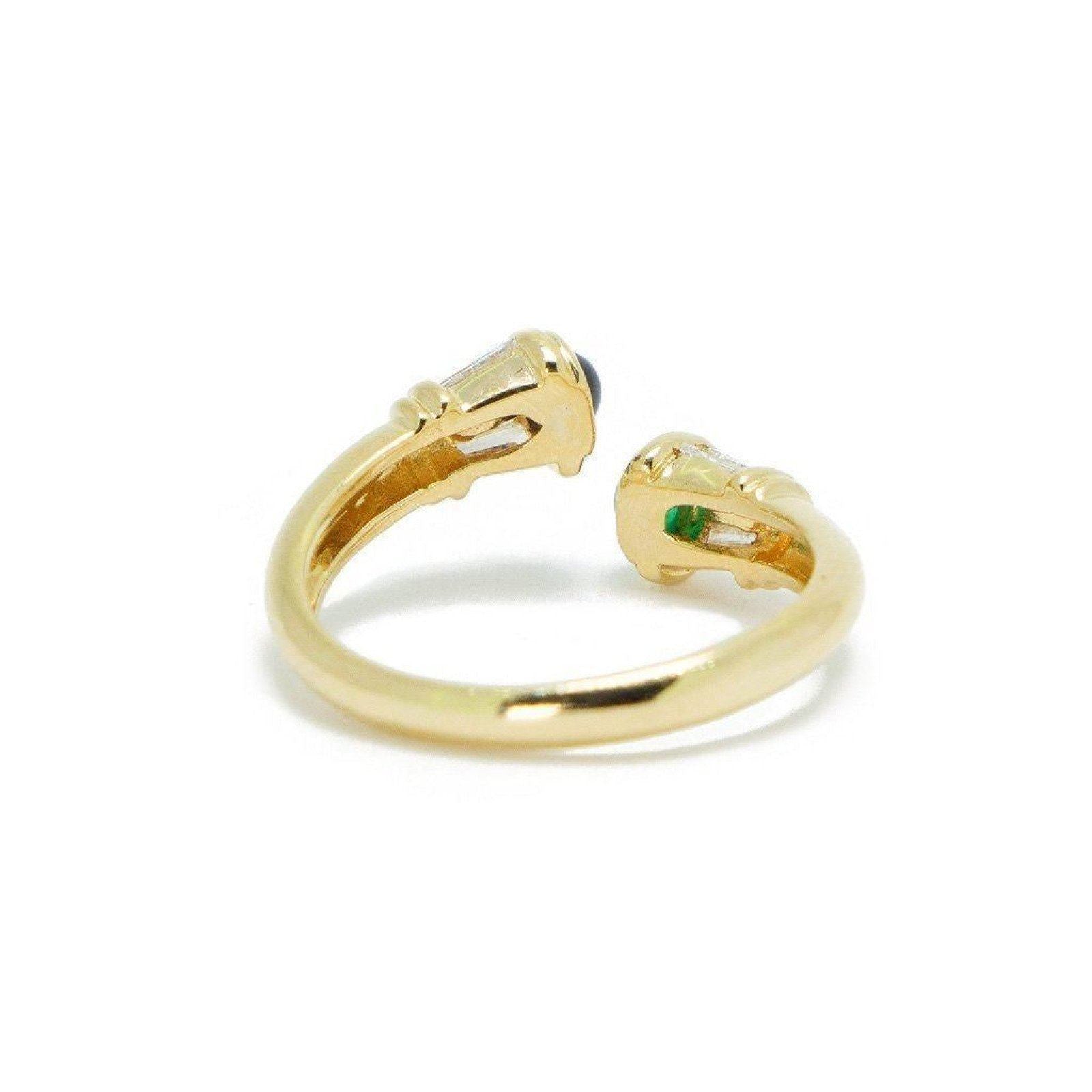 Custom Gold Emerald Sapphire Diamond Ring