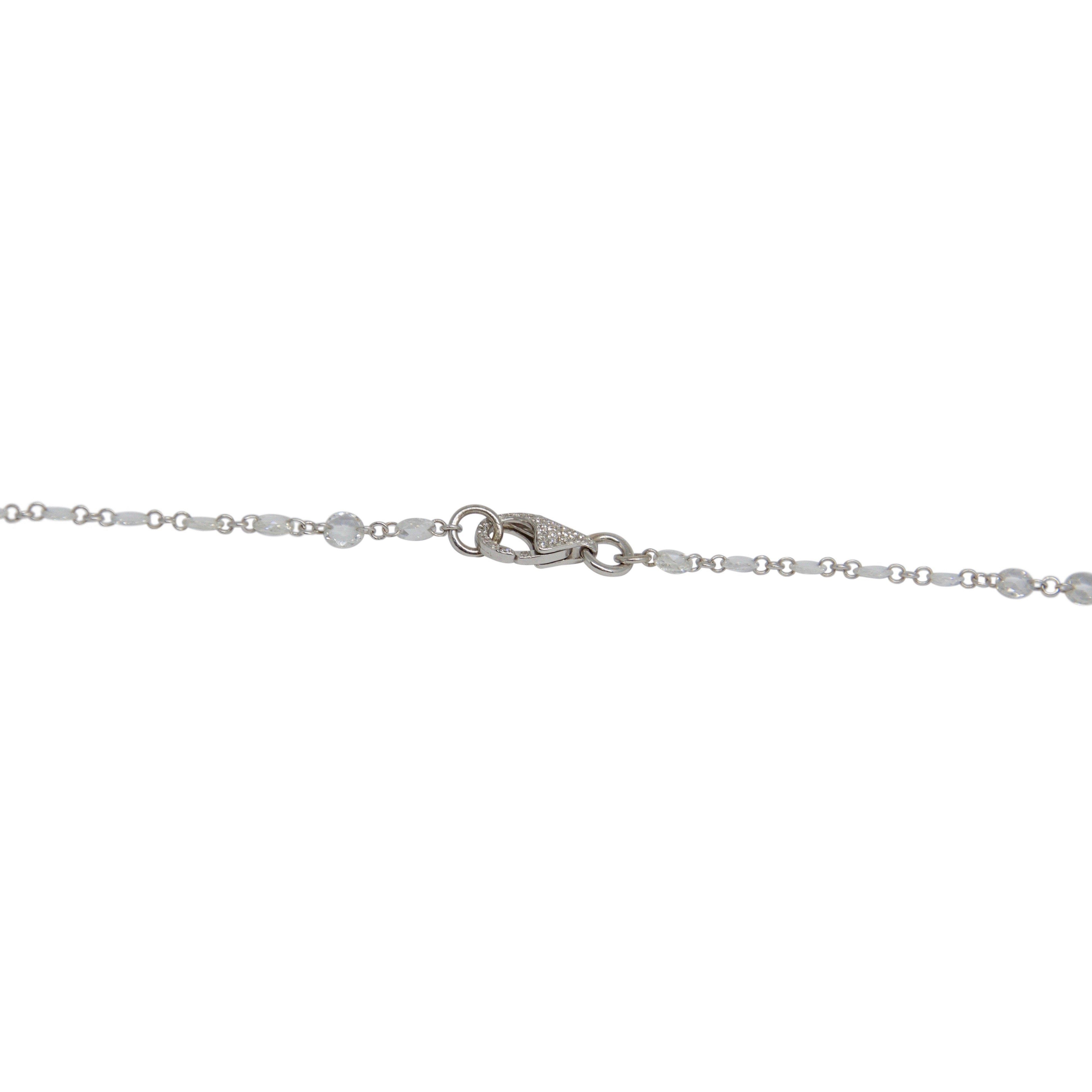 Custom Made Rose Cut Diamond Necklace