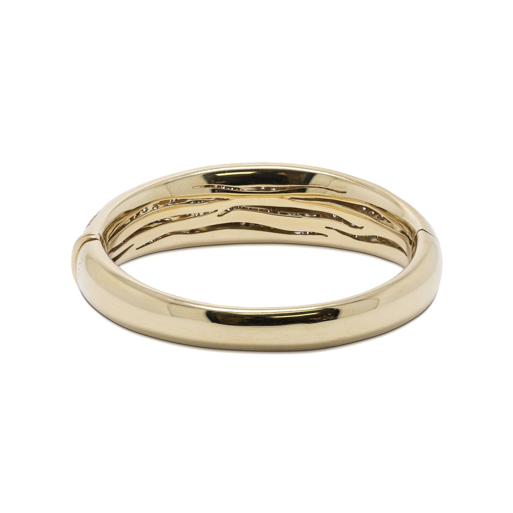 Damiani Chocolate and White Diamond Bangle Bracelet