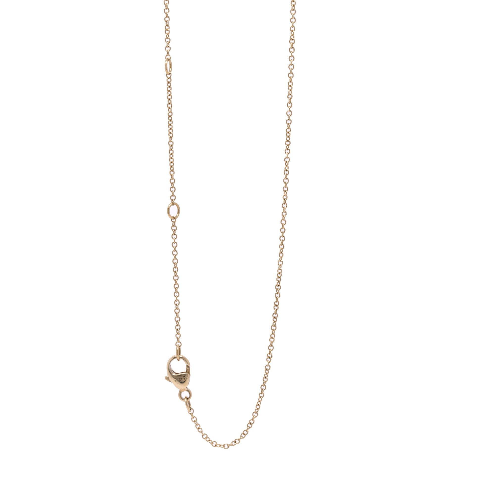 David Yurman 18k Gold Chatelaine Turquoise & Diamond Pendant Necklace w/ Box