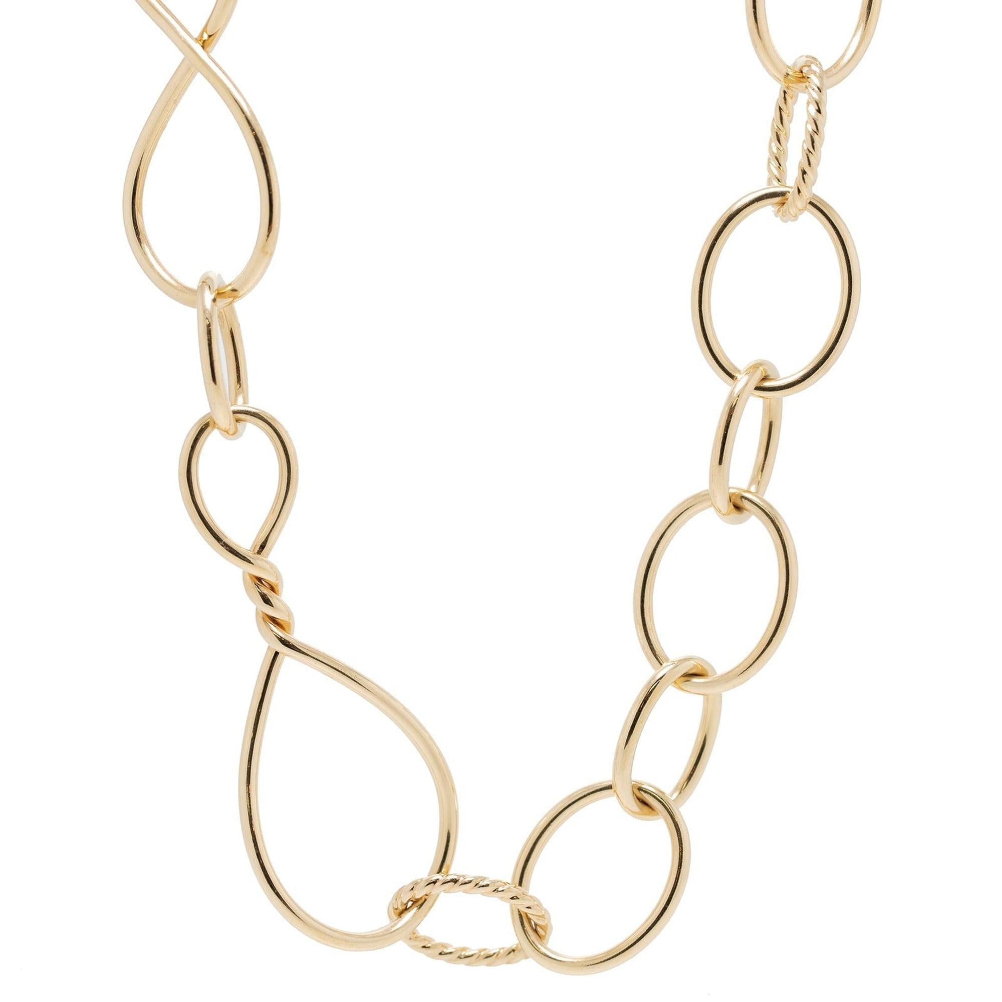 David Yurman 18k Gold Large Continuance Chain Necklace